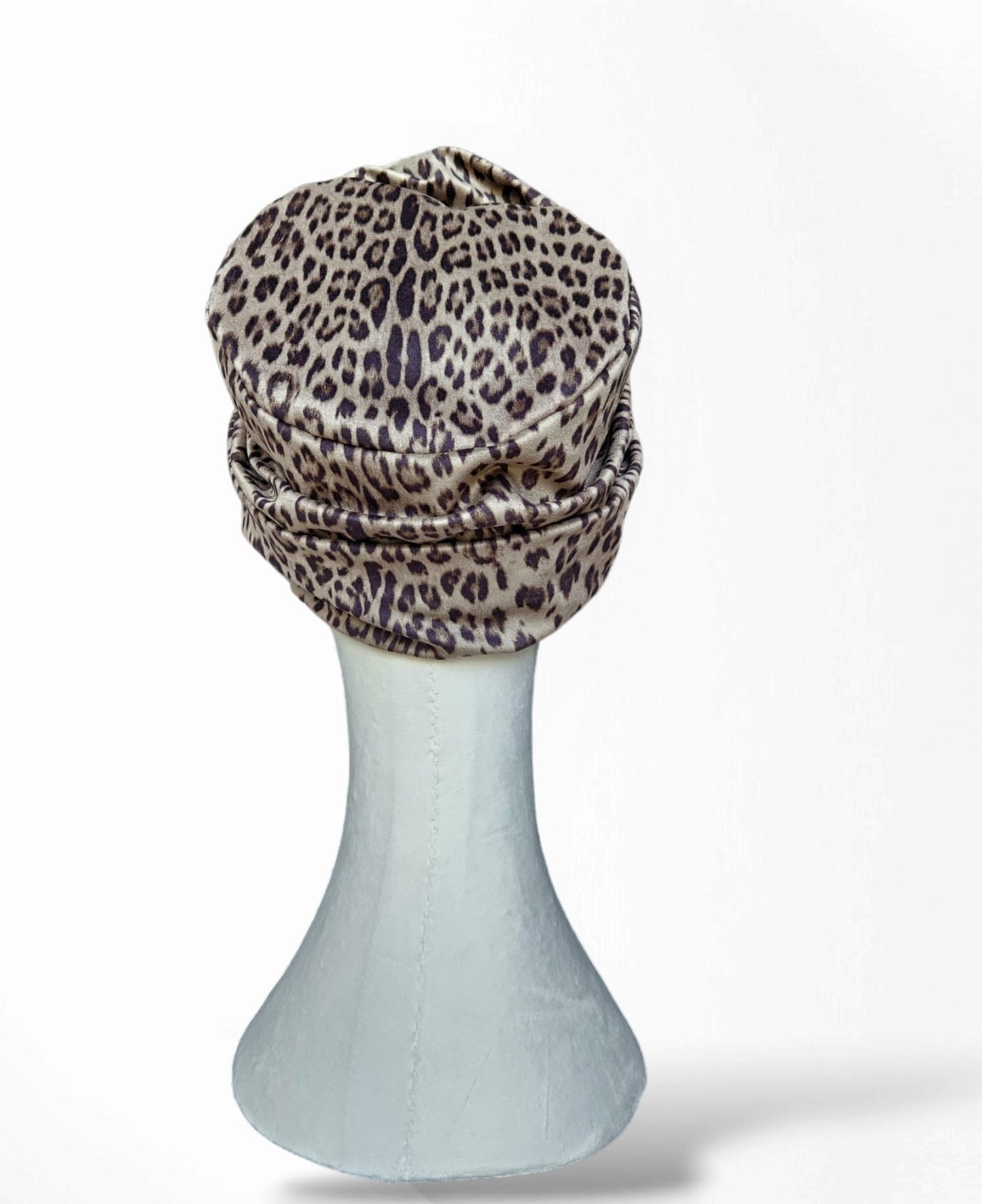 Leopard Grace Leather Turban