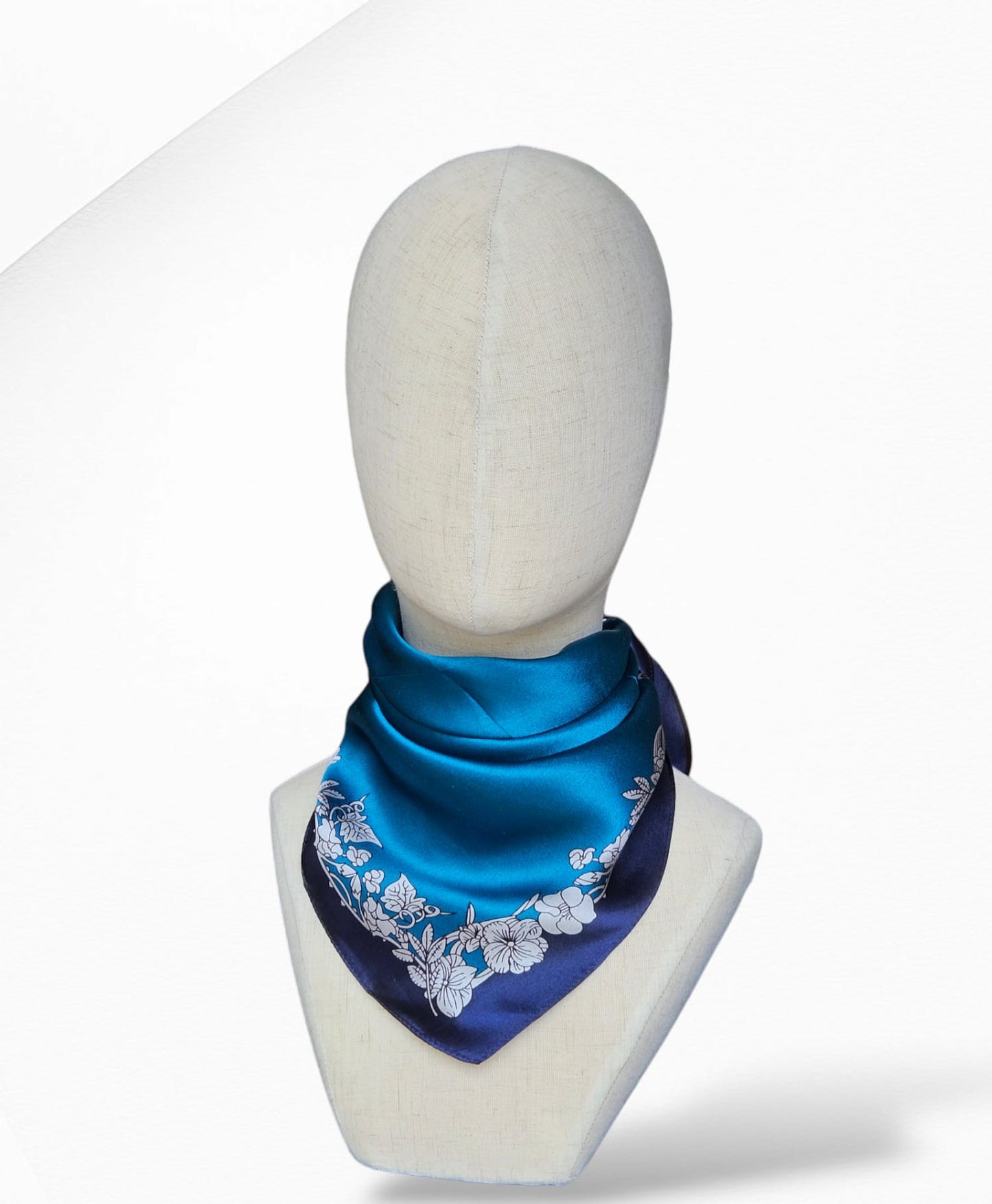 Ocean Blue Silk Scarf