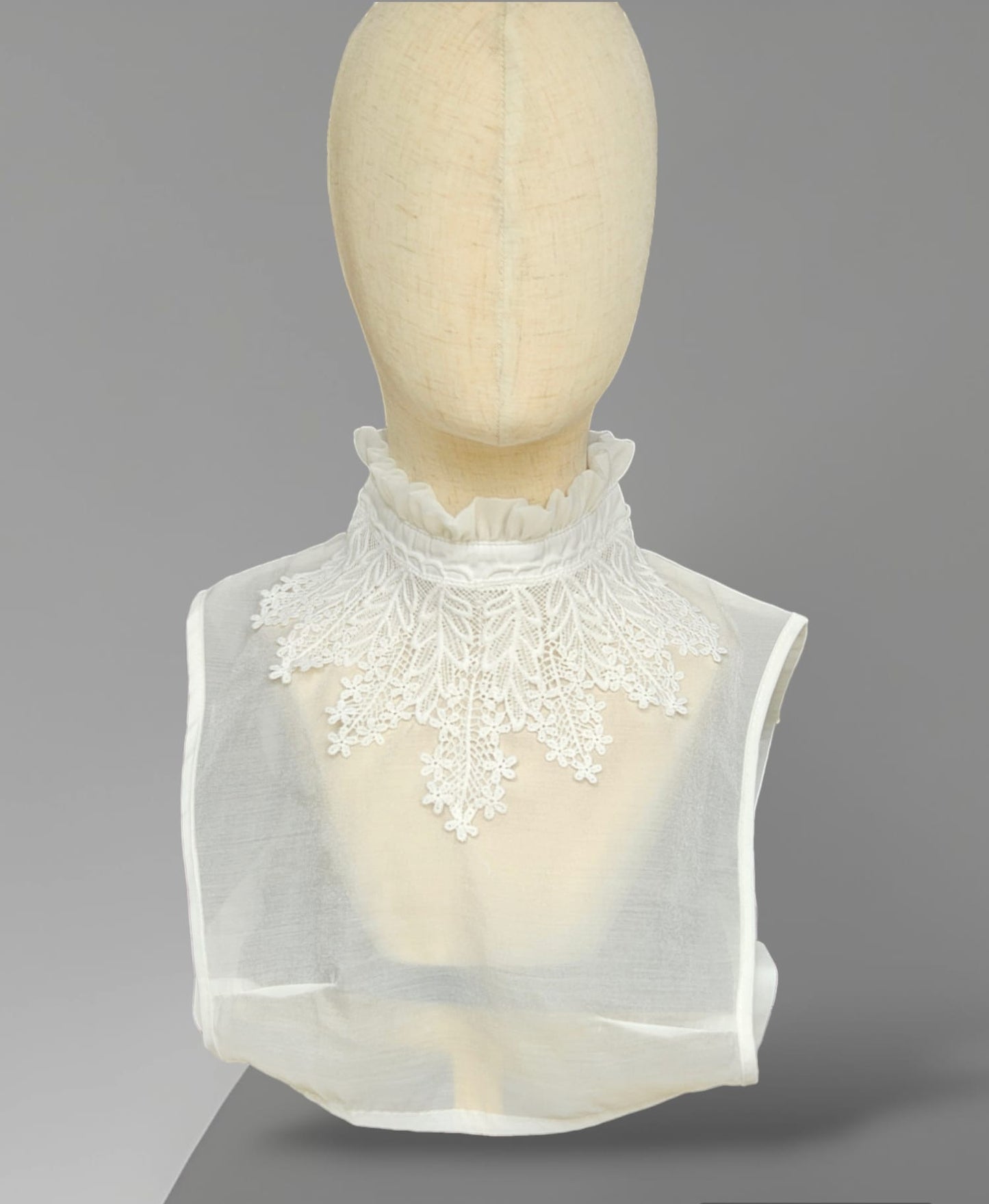 Lace Neck with Ruffle Collar