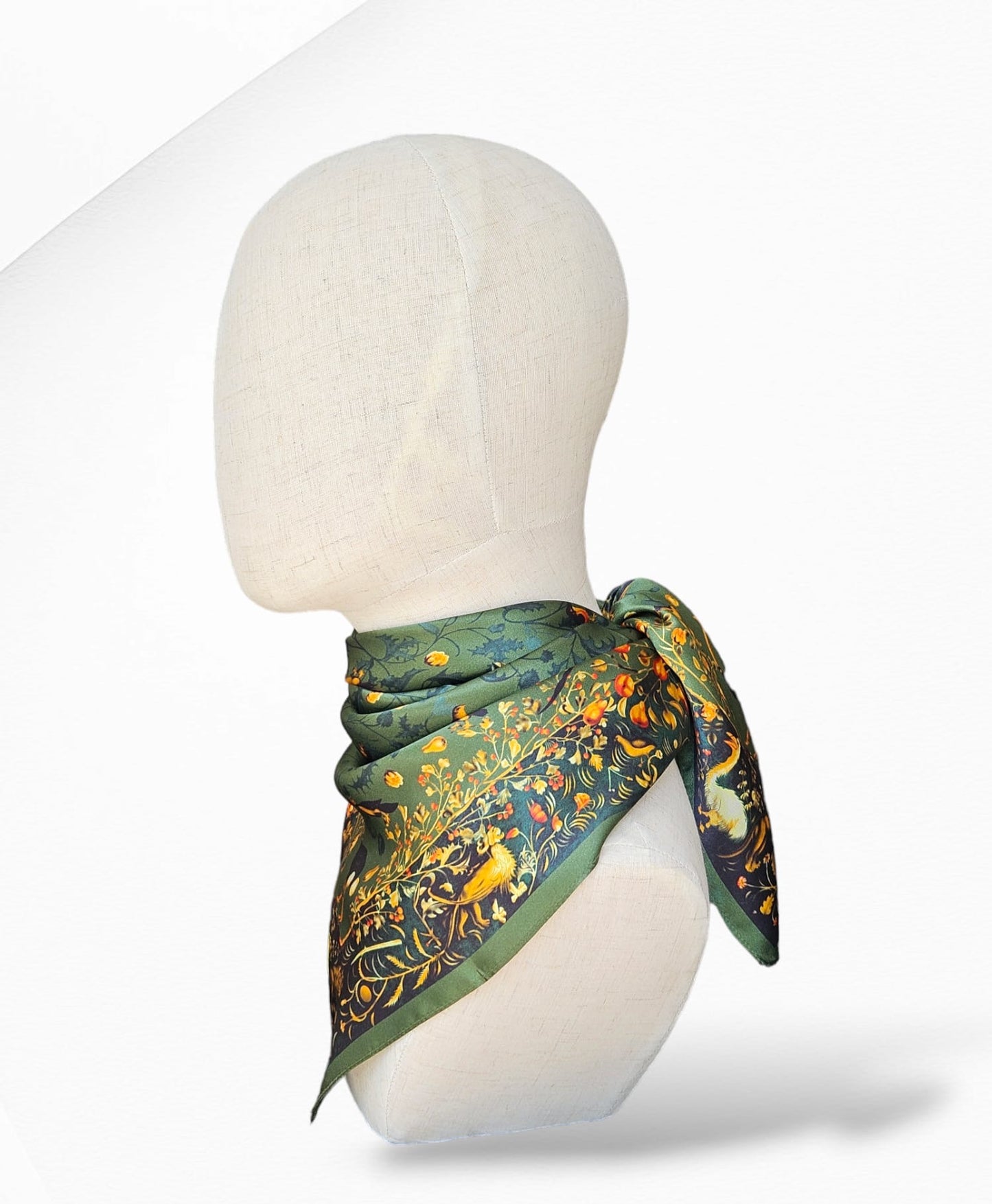 Green Garden Silk Scarf