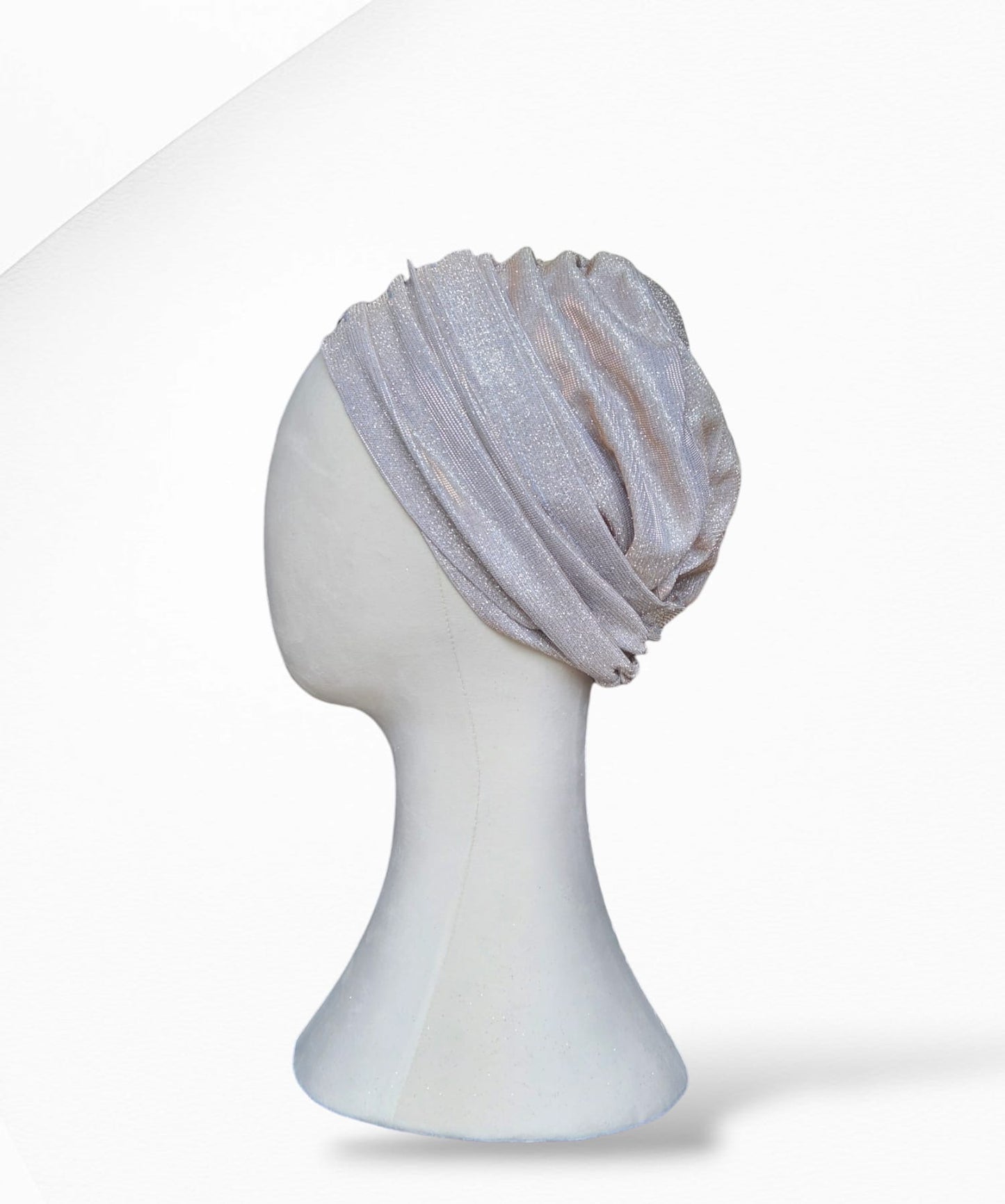 Champagne Glitz and Glam 2 Piece Turban