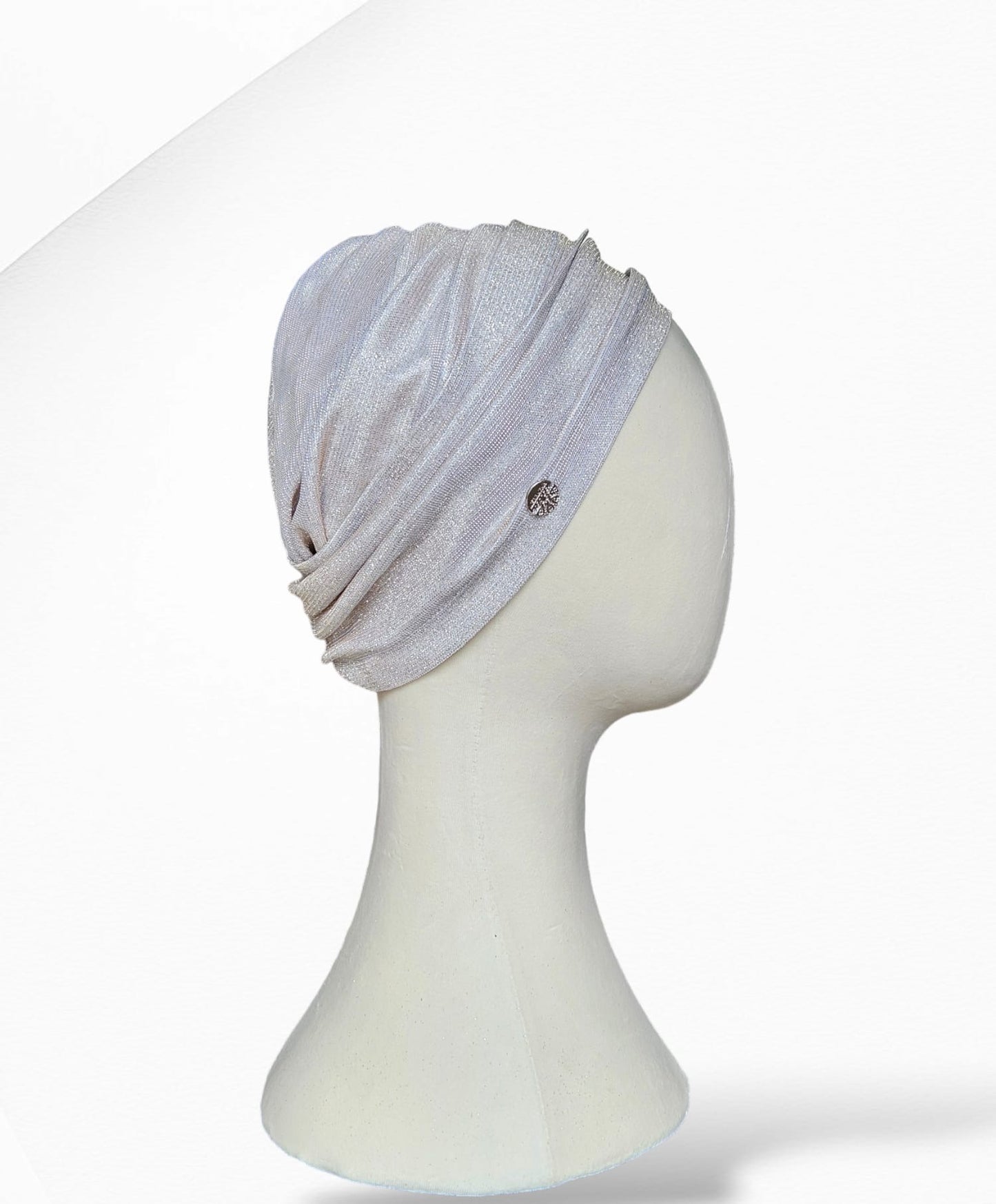 Champagne Glitz and Glam 2 Piece Turban