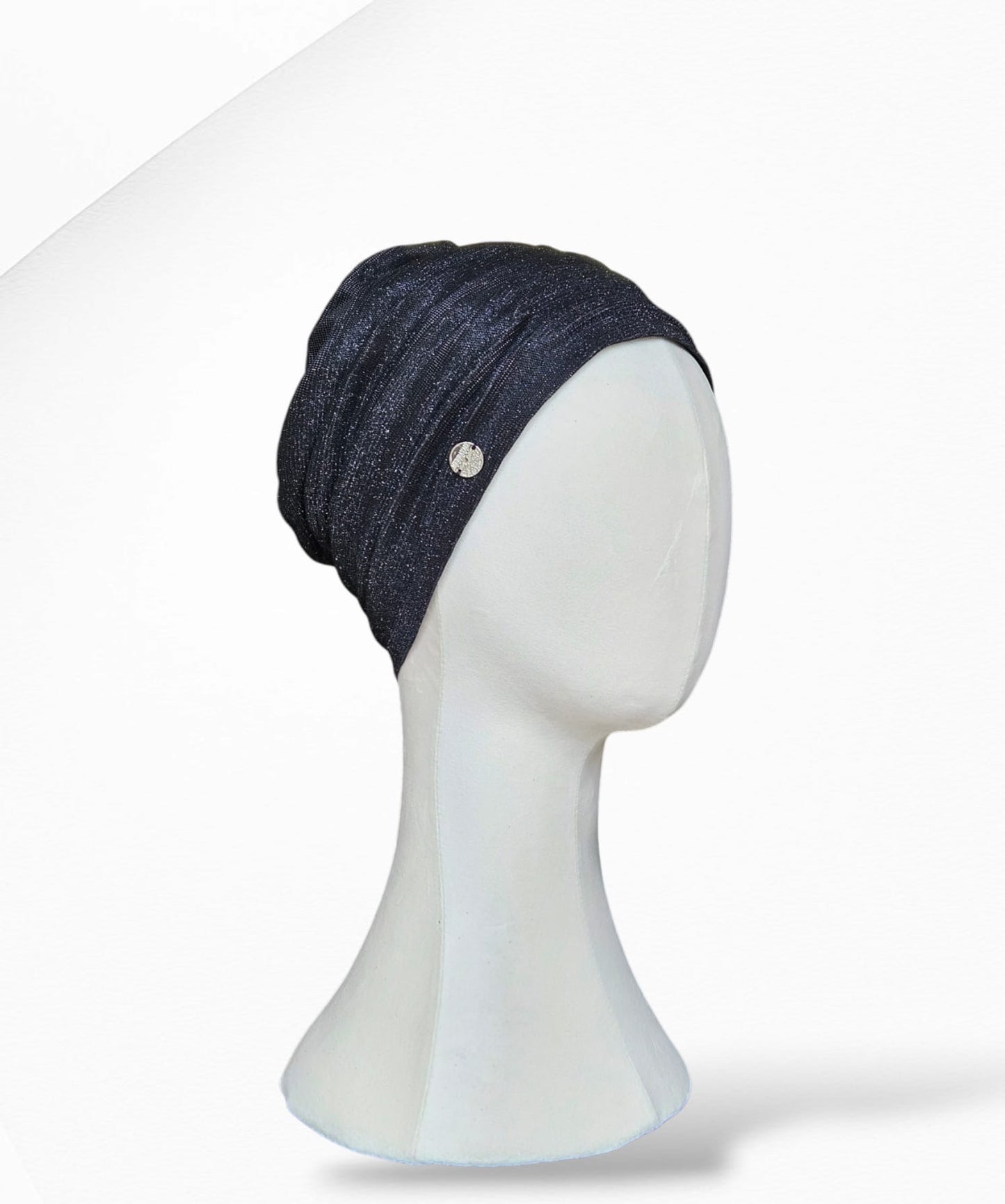 Black Glitz and Glam 2 Piece Turban