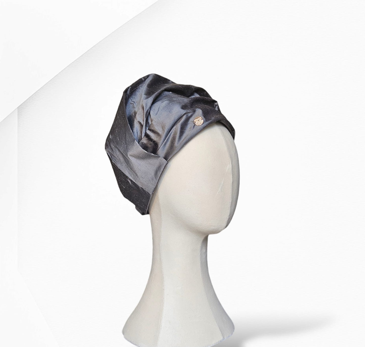 Grey Sahara Silk Turban Headwear