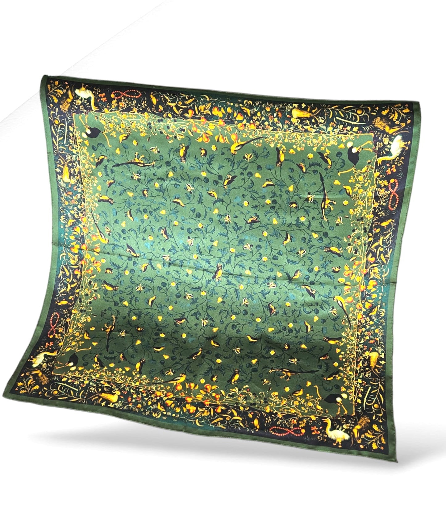 Green Garden Silk Scarf
