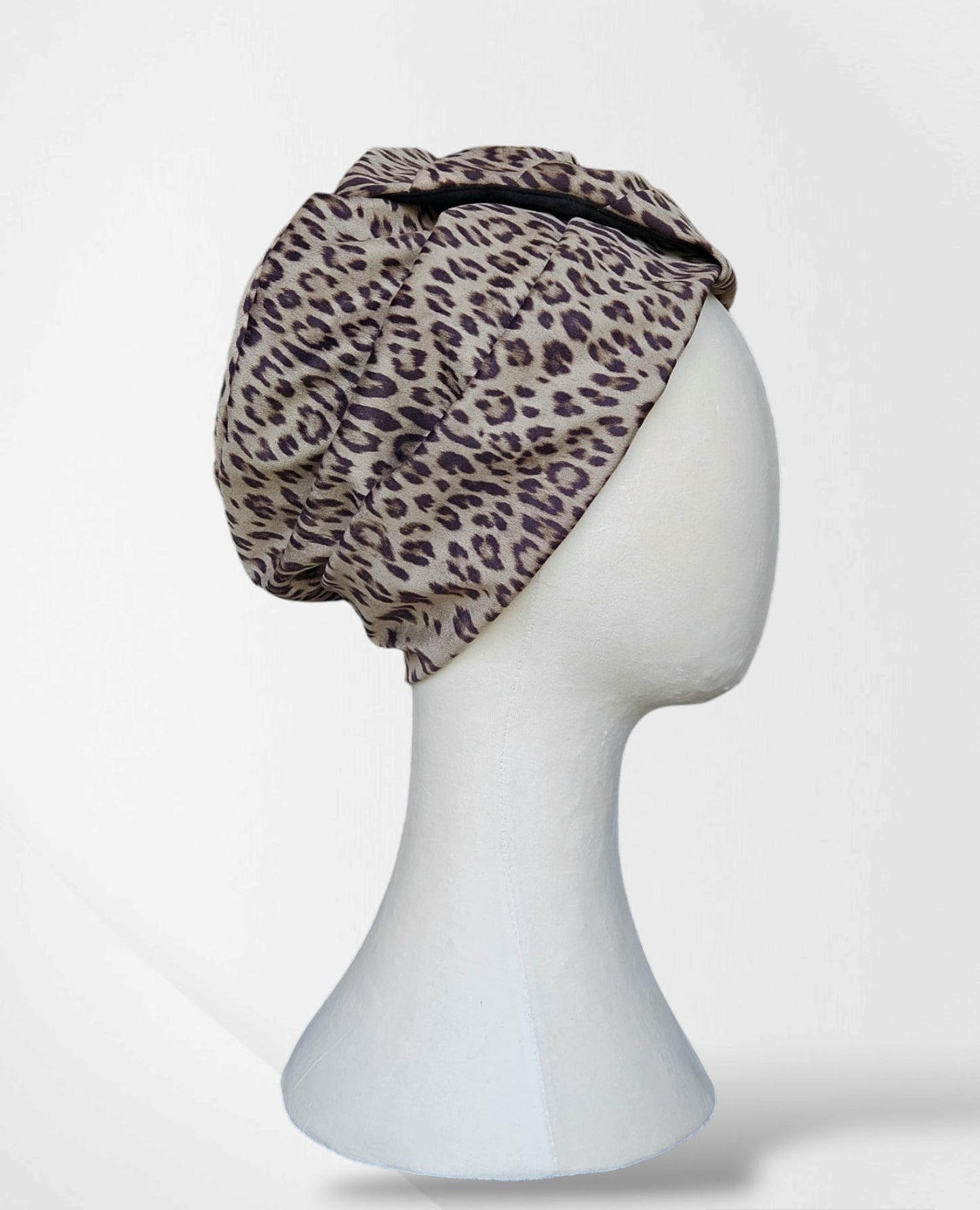 Leopard Grace Leather Turban