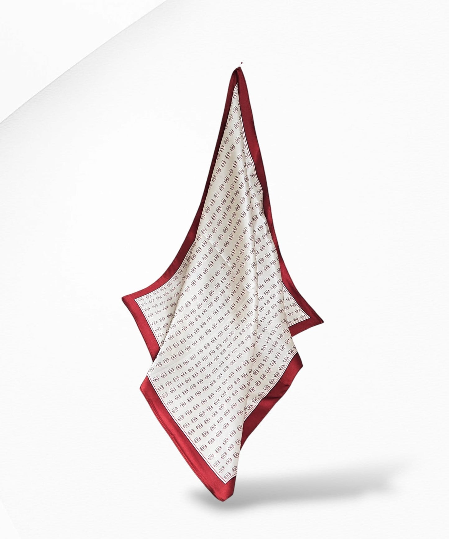 Red Pattern Silk Scarf
