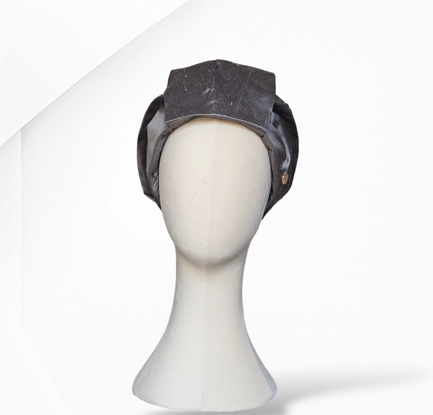 Grey Sahara Silk Turban Headwear