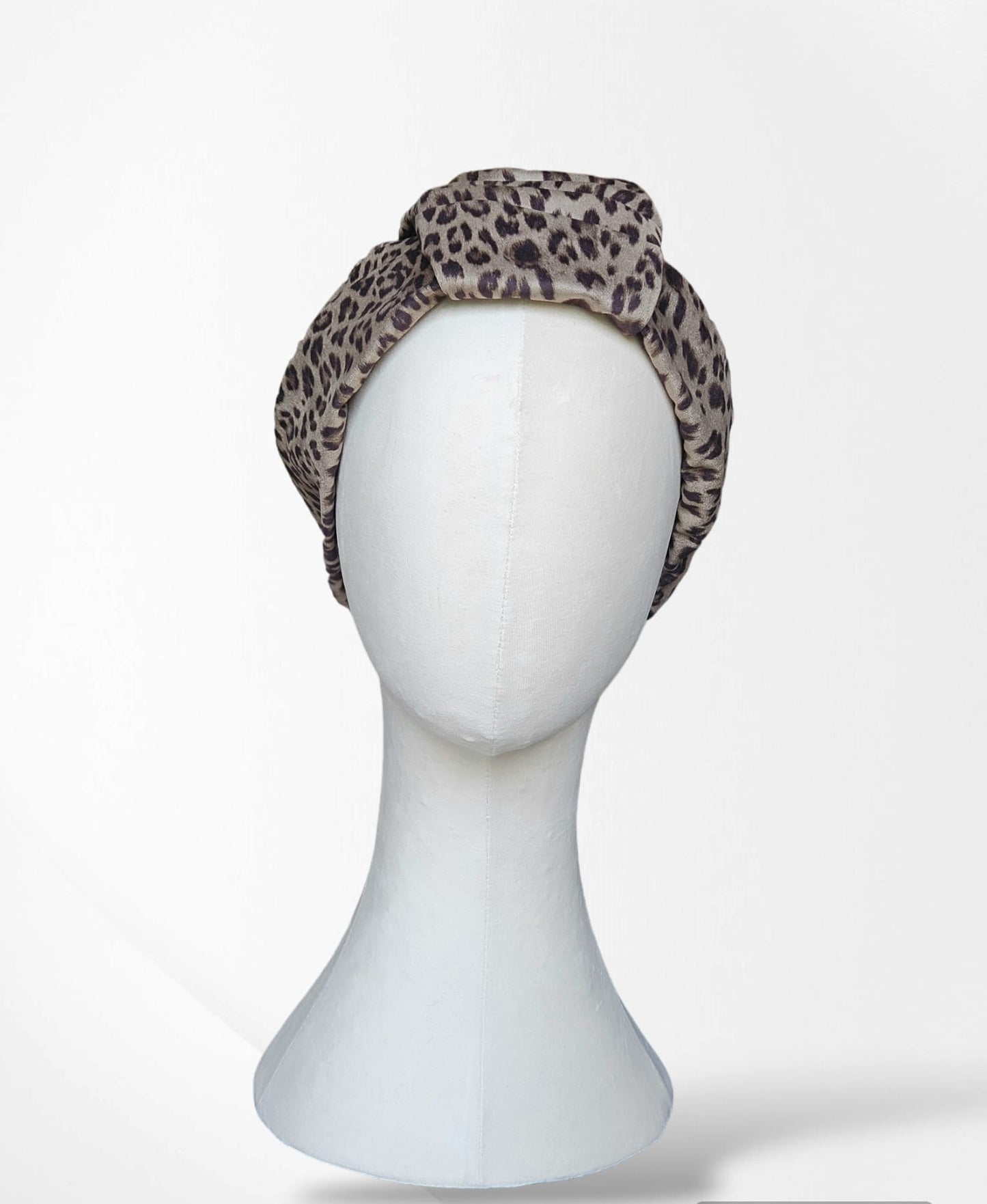 Leopard Grace Leather Turban
