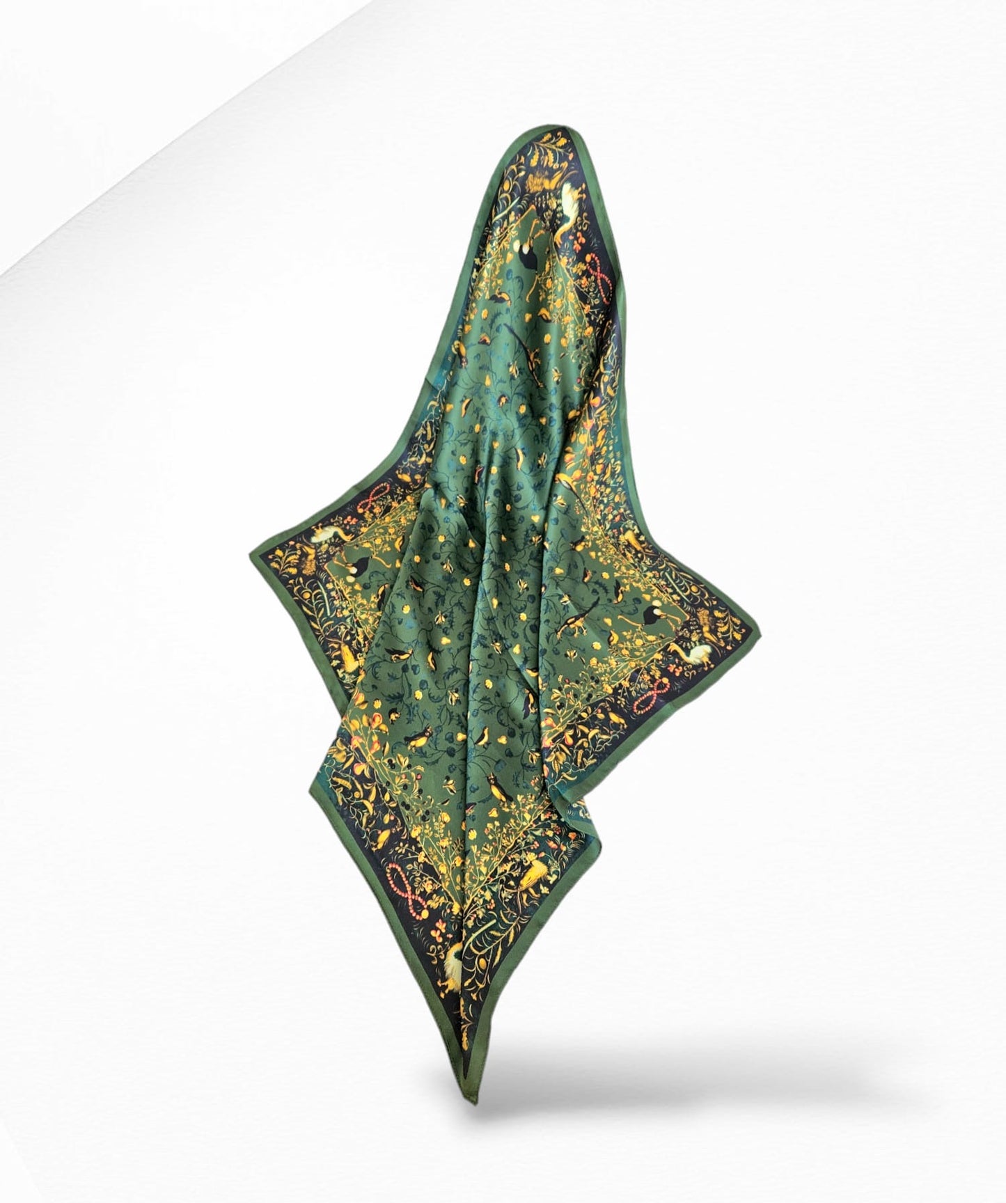 Green Garden Silk Scarf