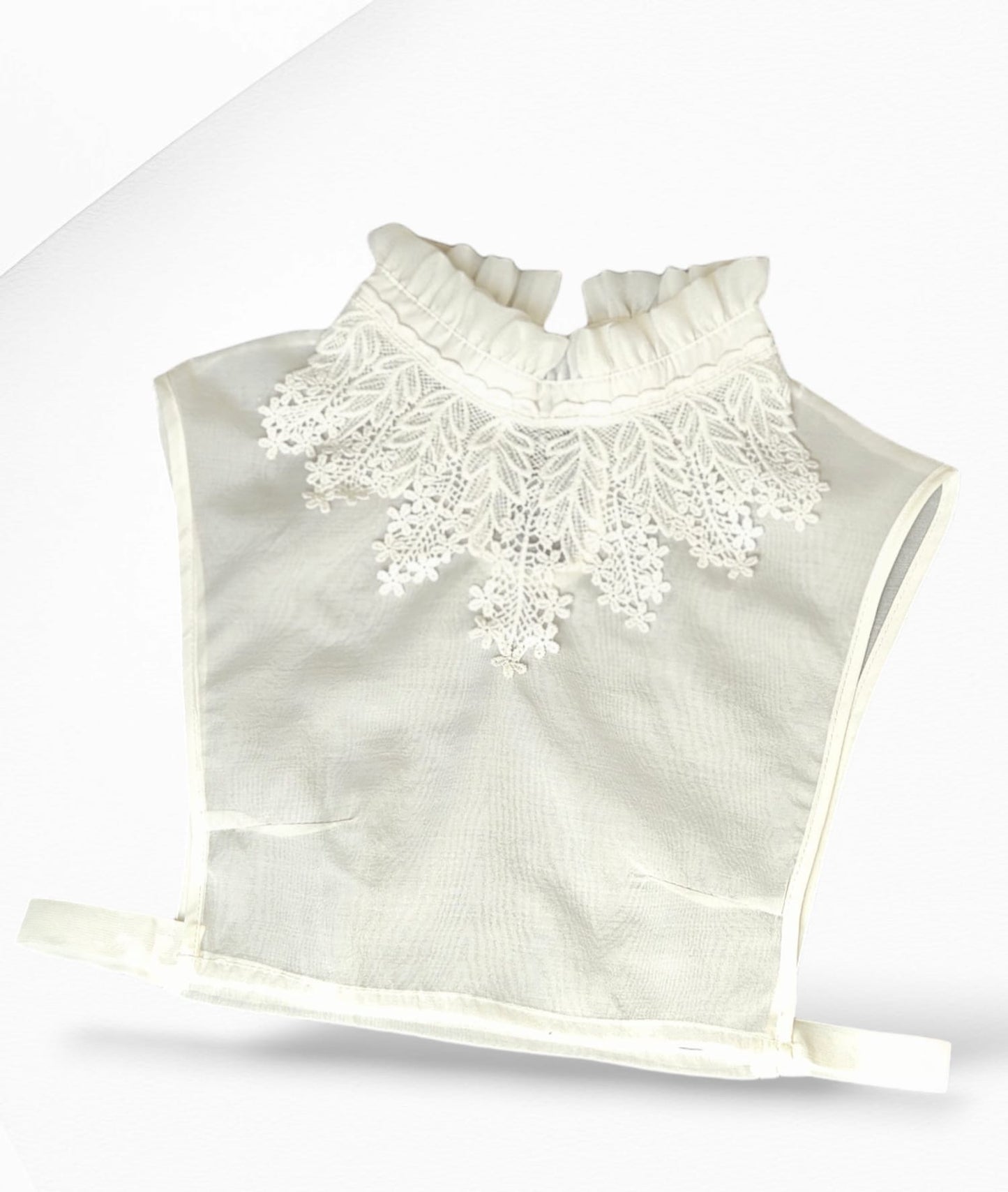 Lace Neck with Ruffle Collar