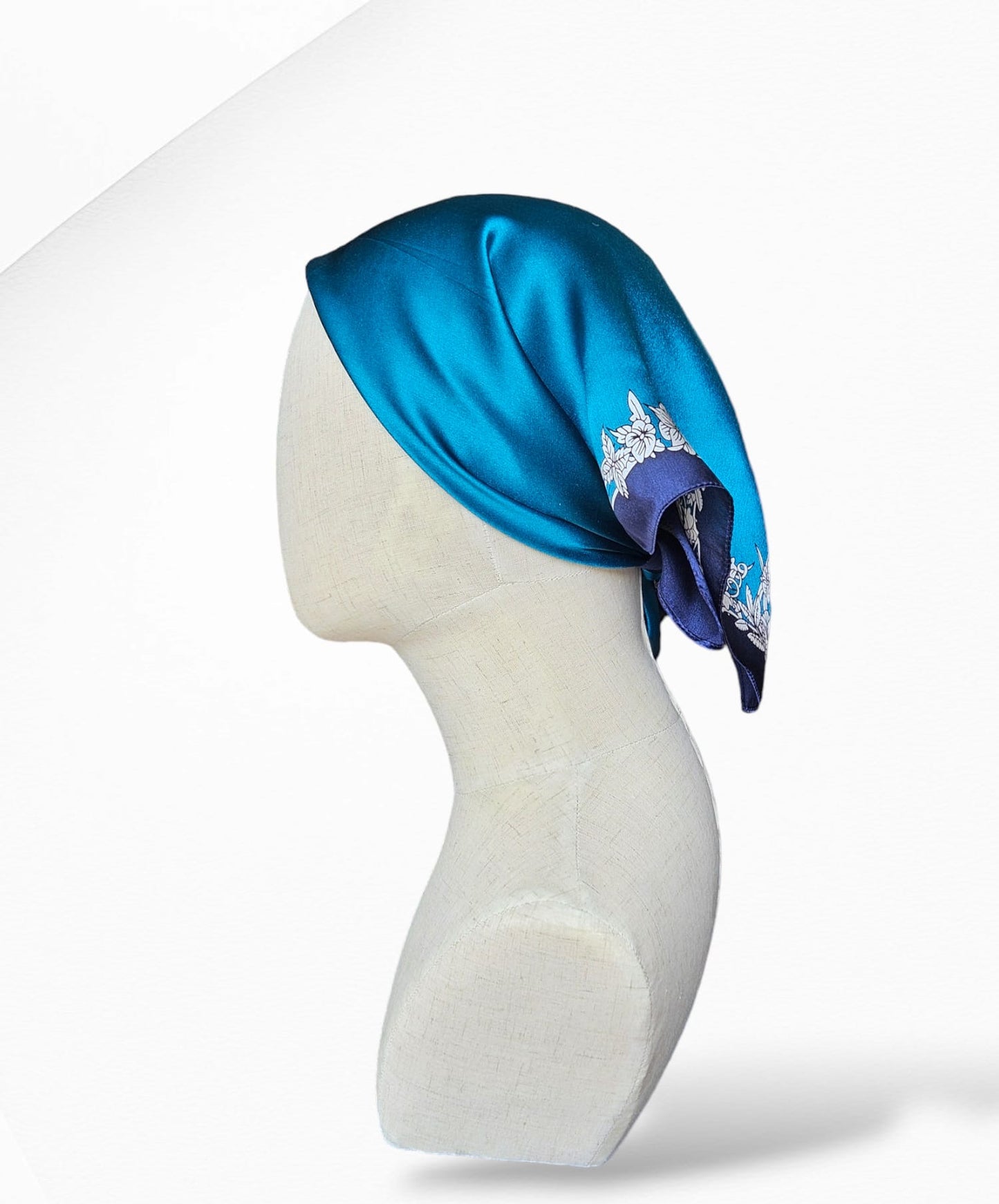 Ocean Blue Silk Scarf