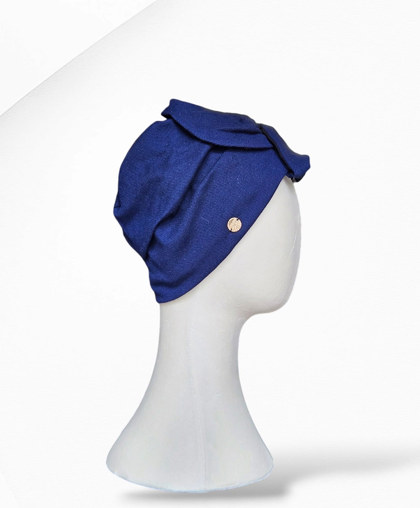 Navy Tulip Turban