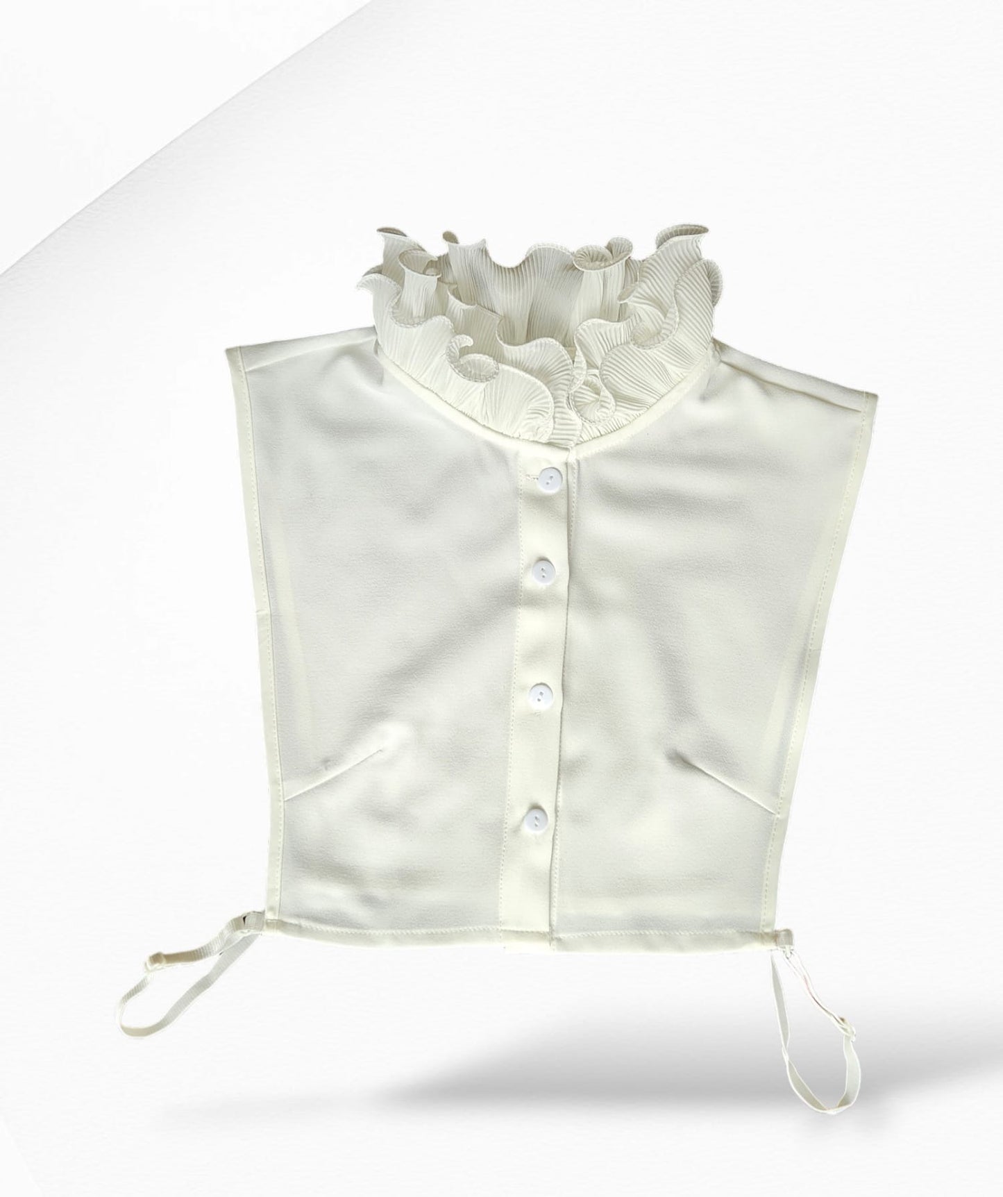 Cream Ruffle Neck Collar