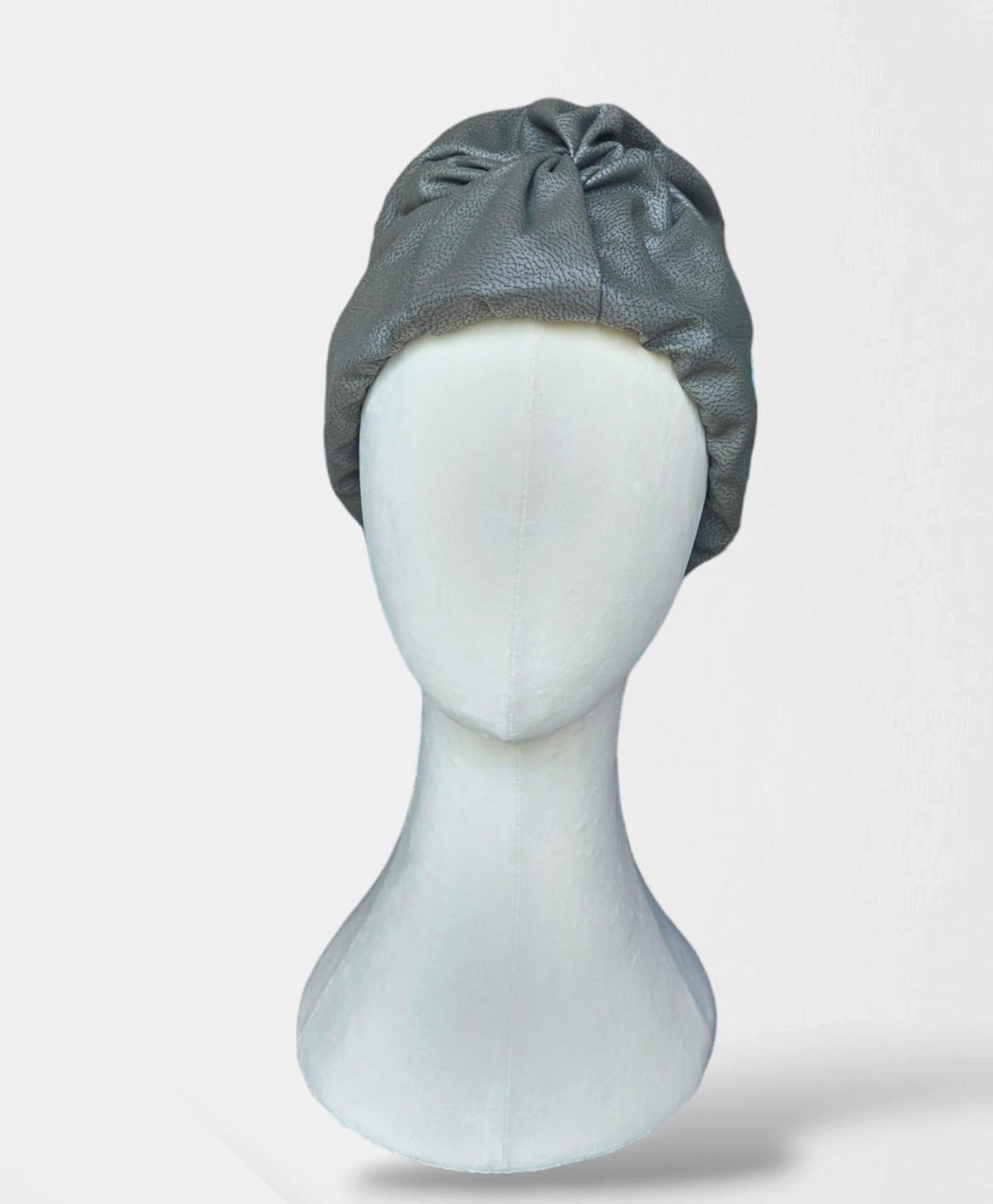 Khaki Amelia Leather Turban