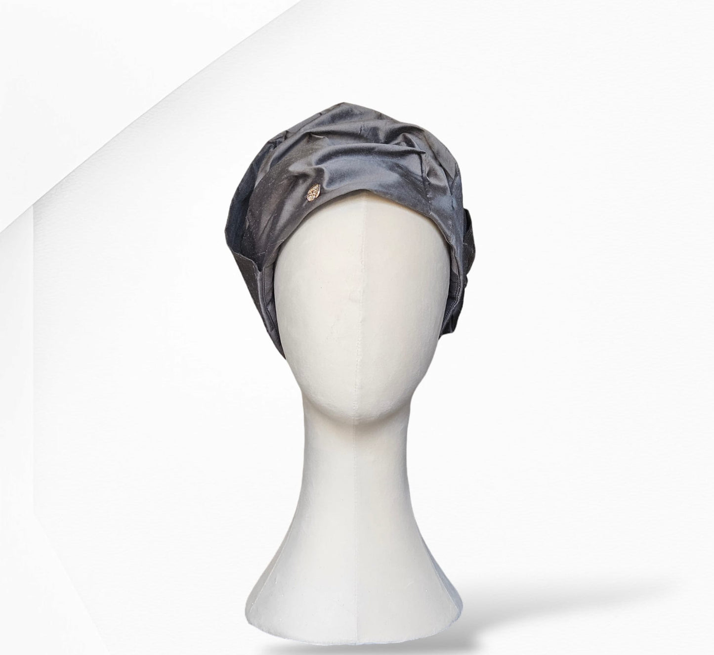 Grey Sahara Silk Turban Headwear