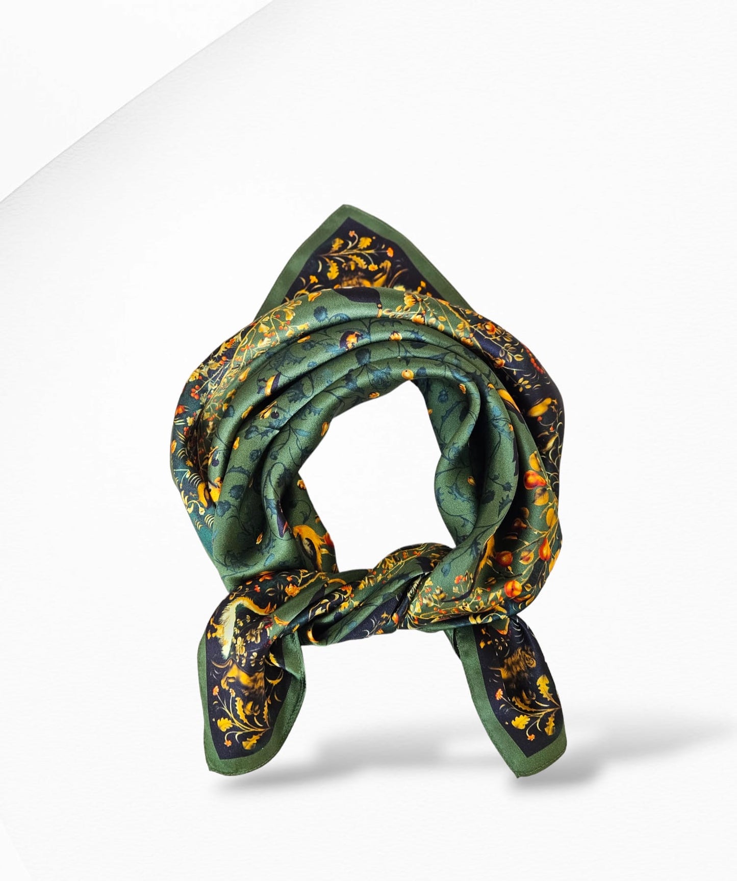 Green Garden Silk Scarf