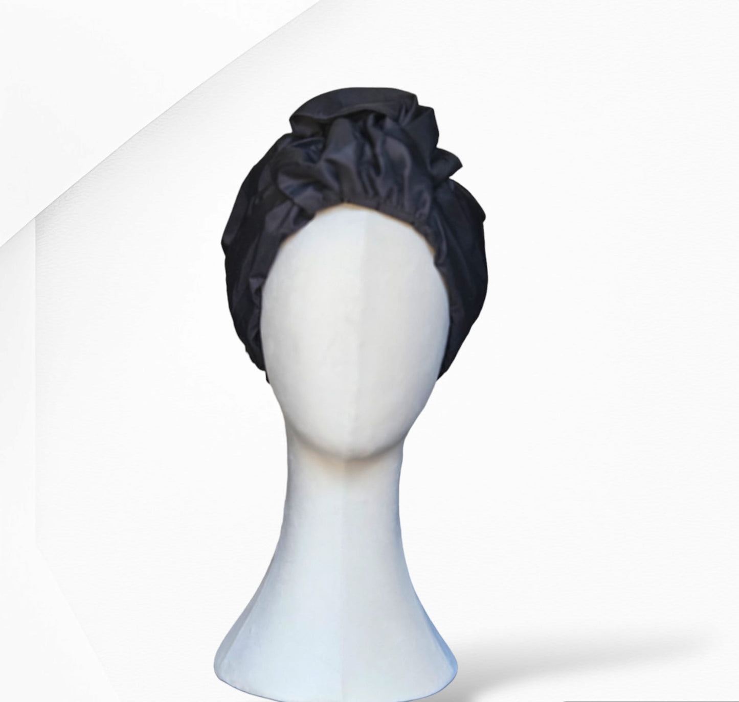 Black Cai Silk Turban and Headwear