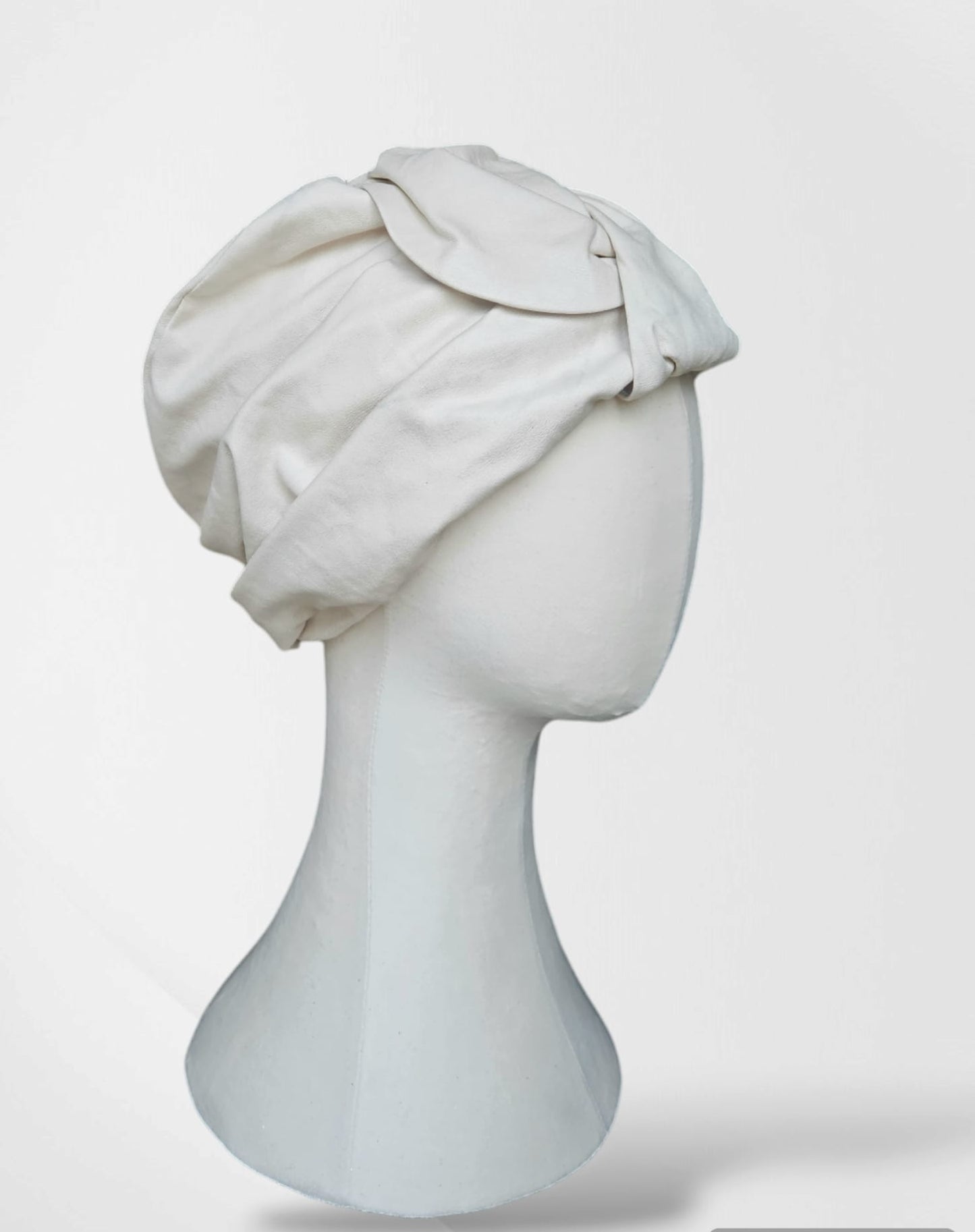 Cream Diane Leather Turban