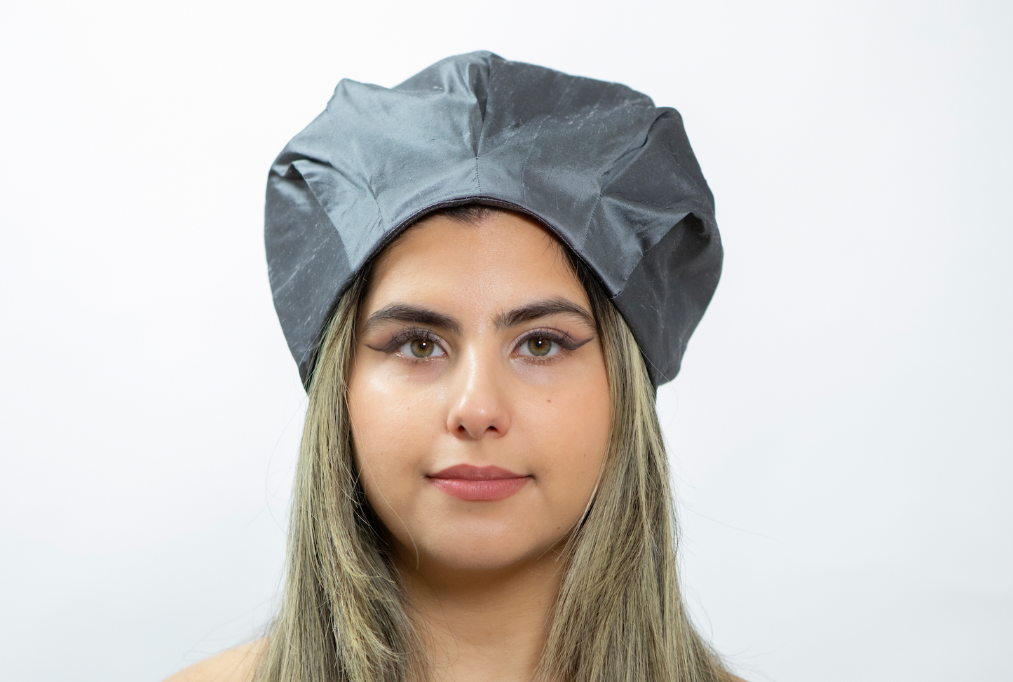 Grey Sahara Silk Turban Headwear