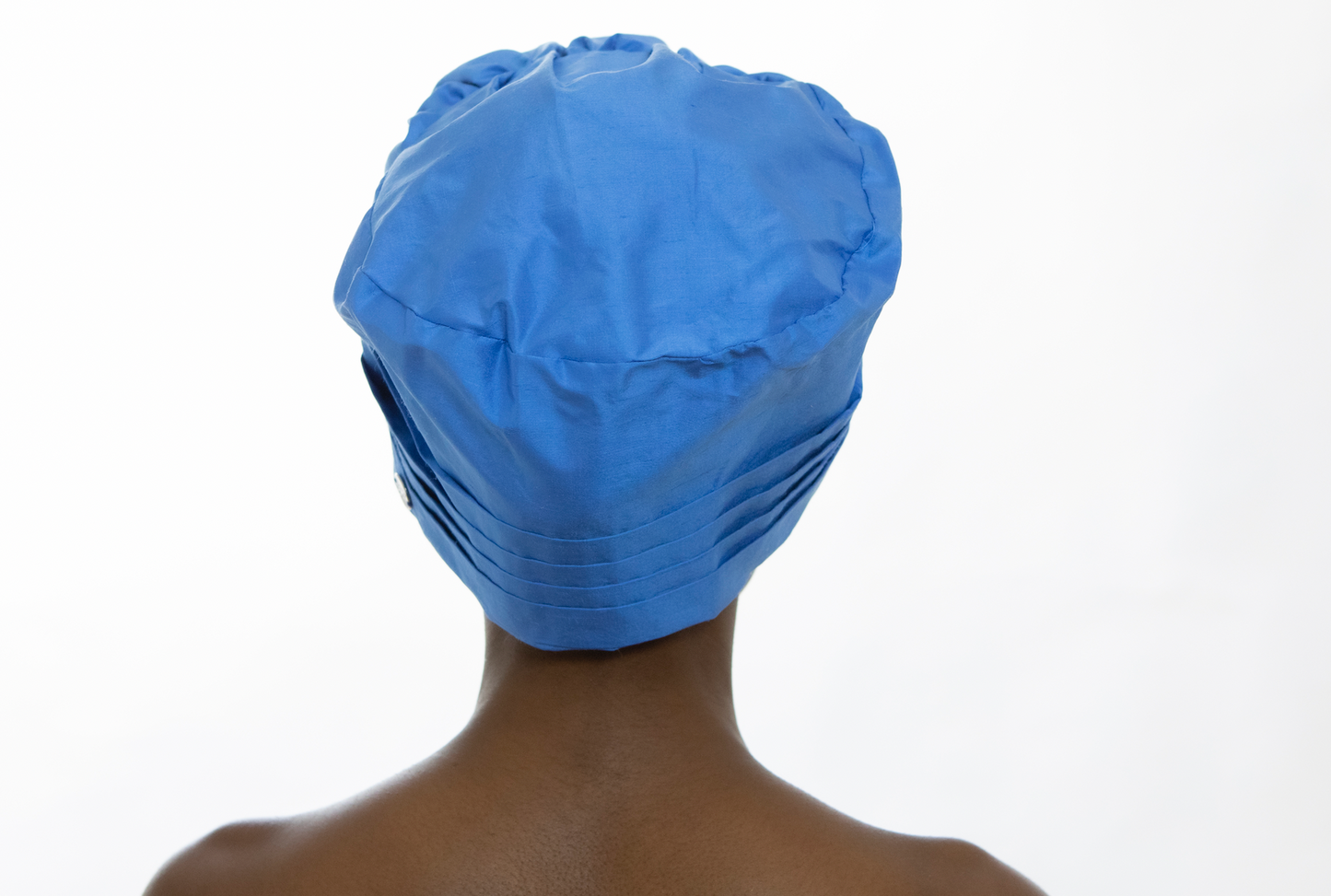 Blue Charlotte Silk Turban Headwear