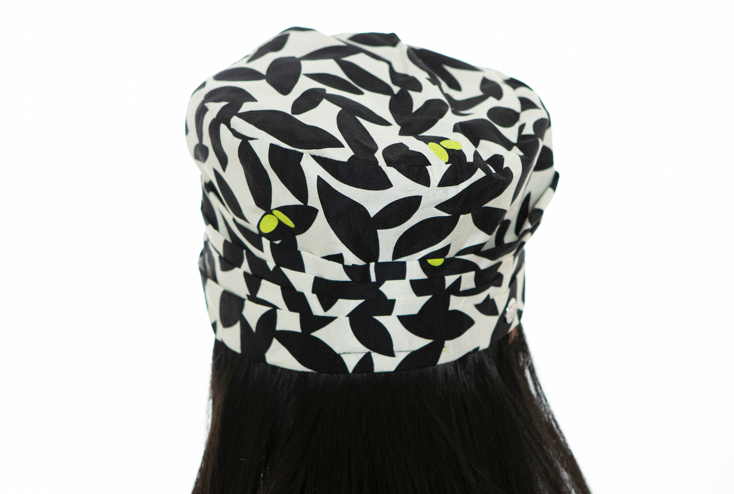 Black and White Charlotte Silk Turban Headwear