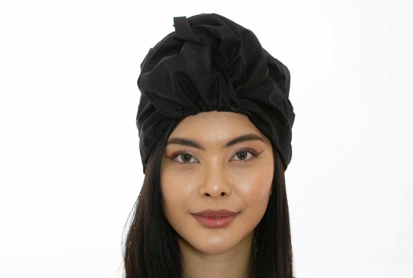 Black Cai Silk Turban and Headwear