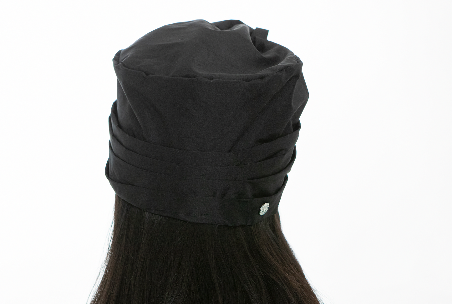 Black Cai Silk Turban and Headwear