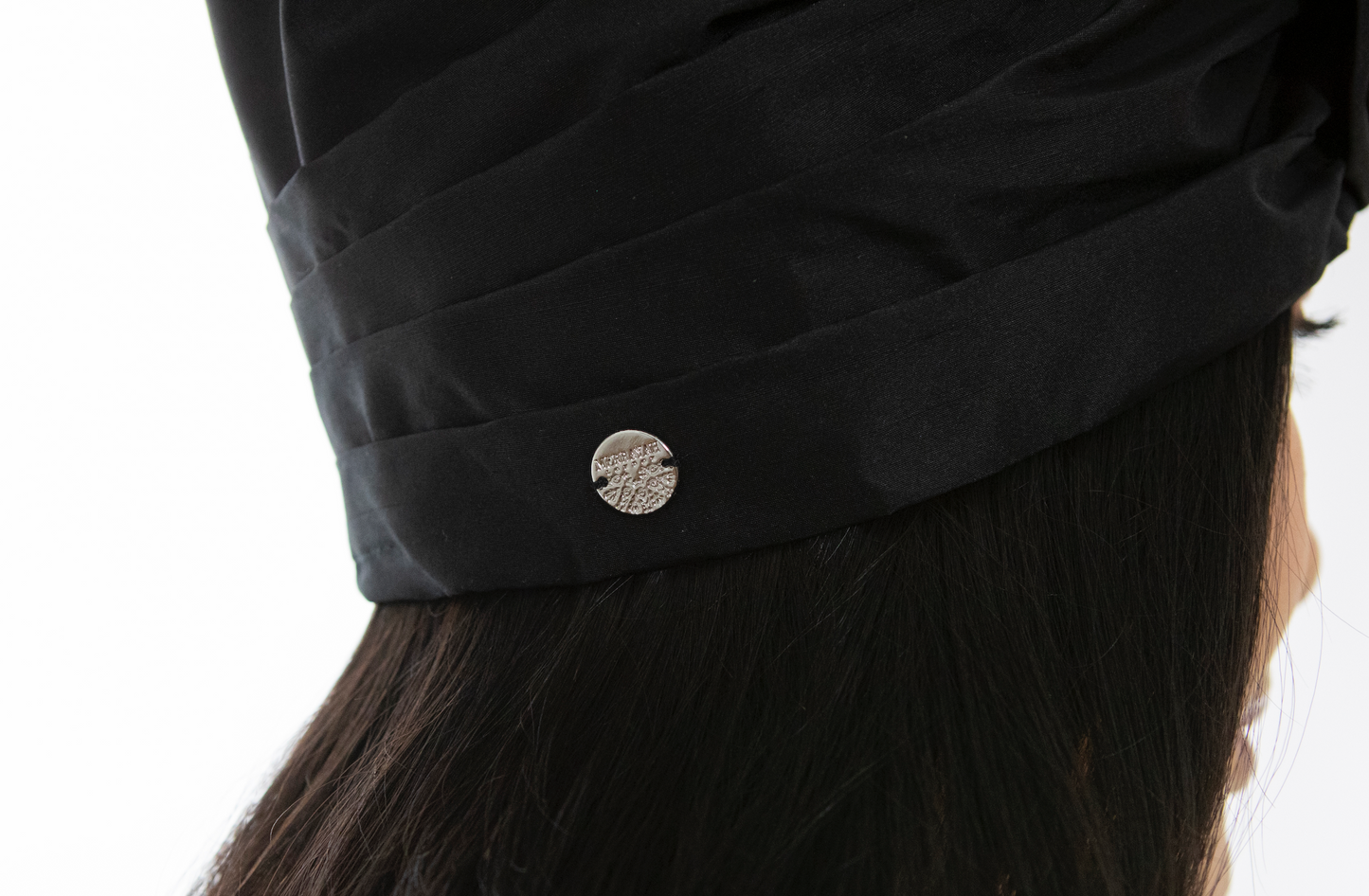 Black Cai Silk Turban and Headwear