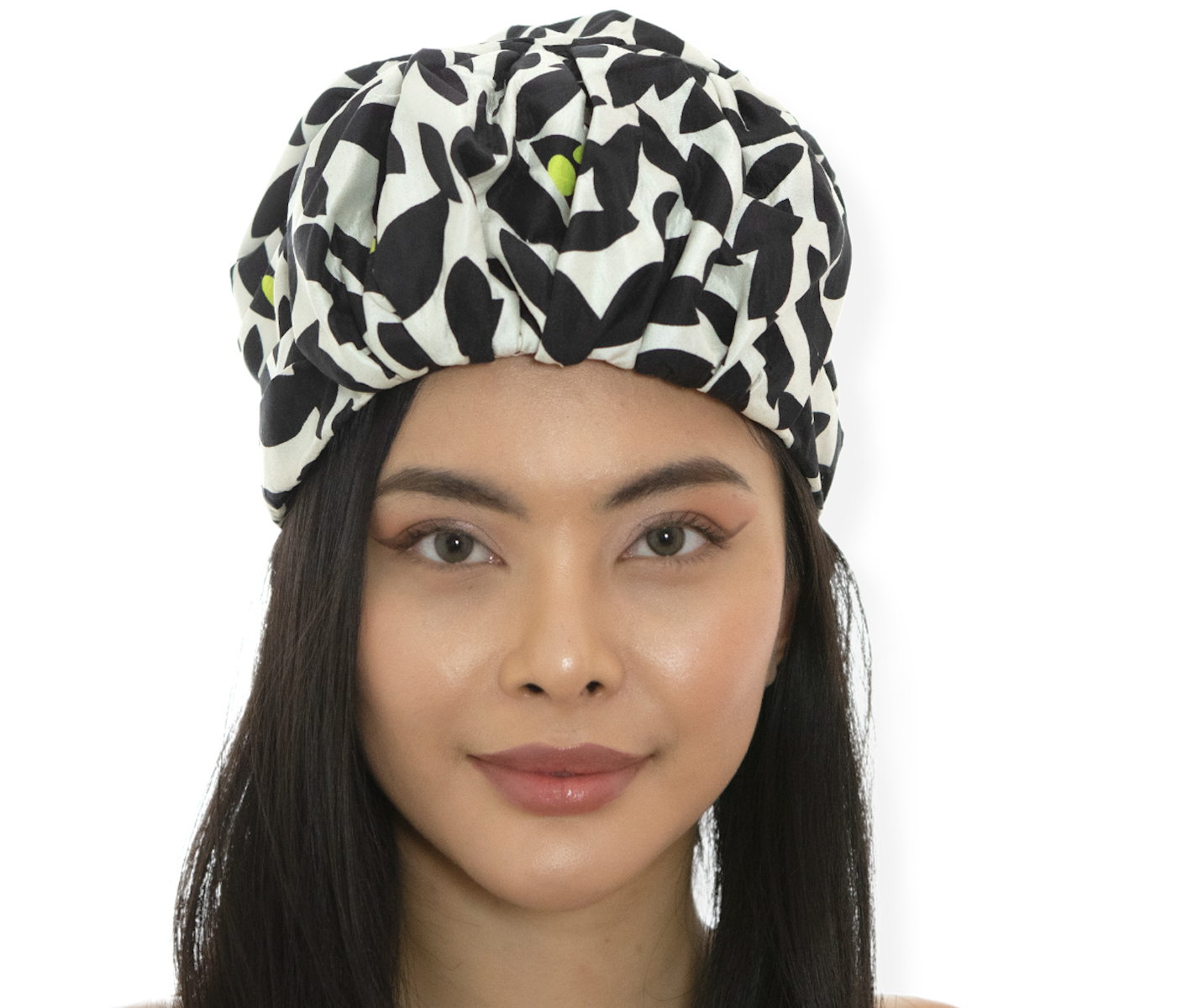 Black and White Charlotte Silk Turban Headwear