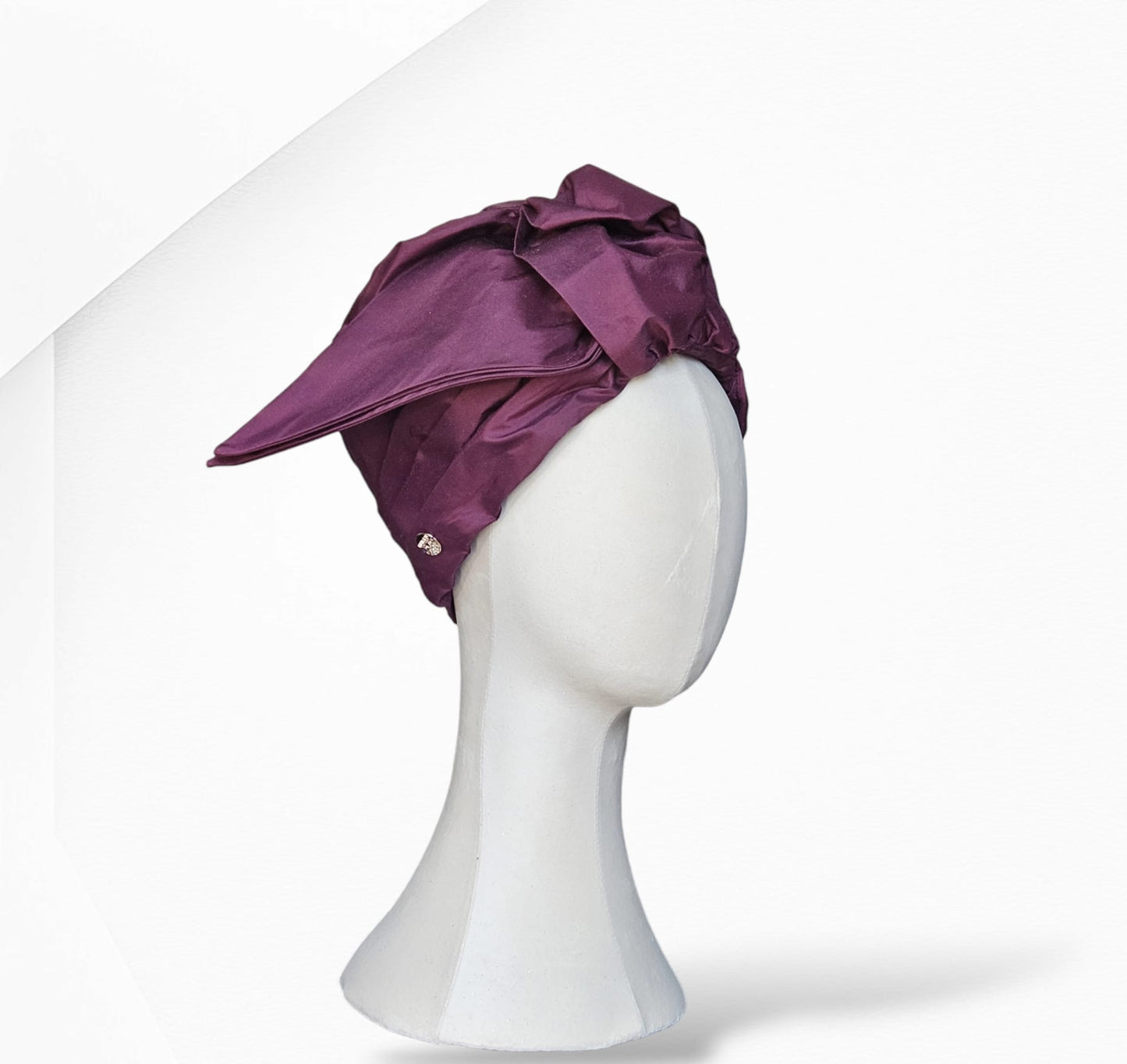Purple Layal Silk Turban and Headwear
