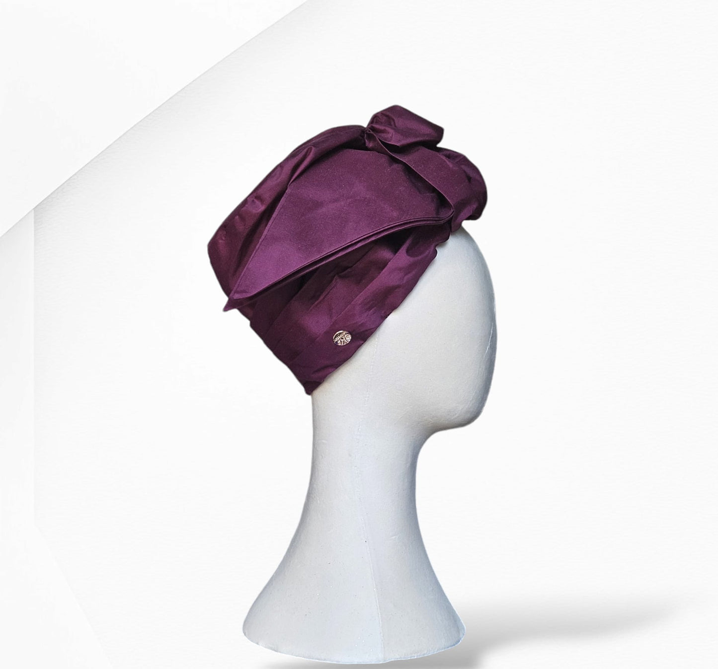 Purple Layal Silk Turban and Headwear