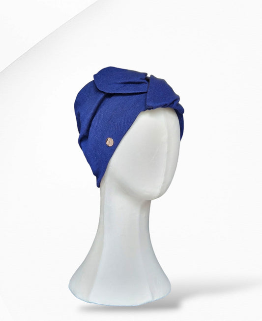 Navy Tulip Turban