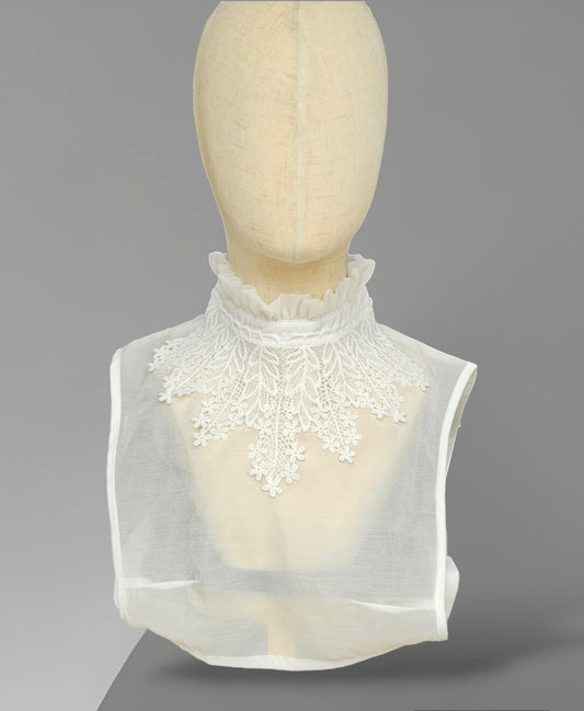 Lace Neck with Ruffle Collar