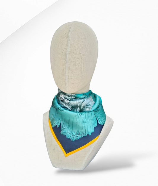 Turquoise Heaven Silk Scarf