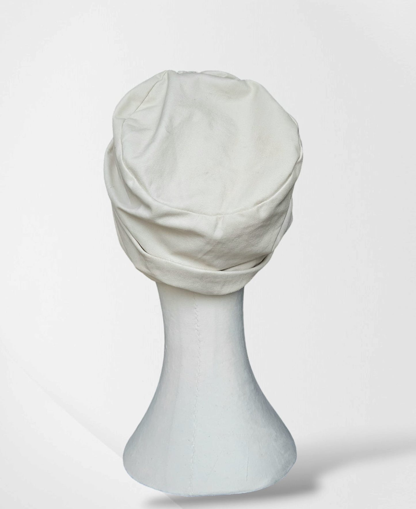 Cream Diane Leather Turban