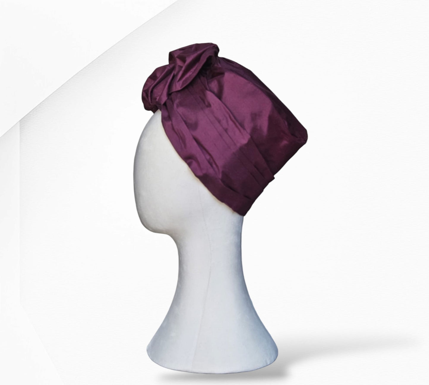 Purple Layal Silk Turban and Headwear