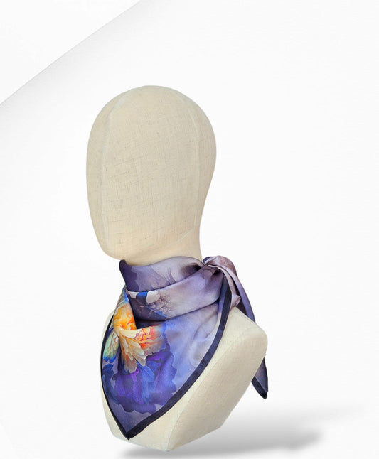 Purple Mix Silk Scarf