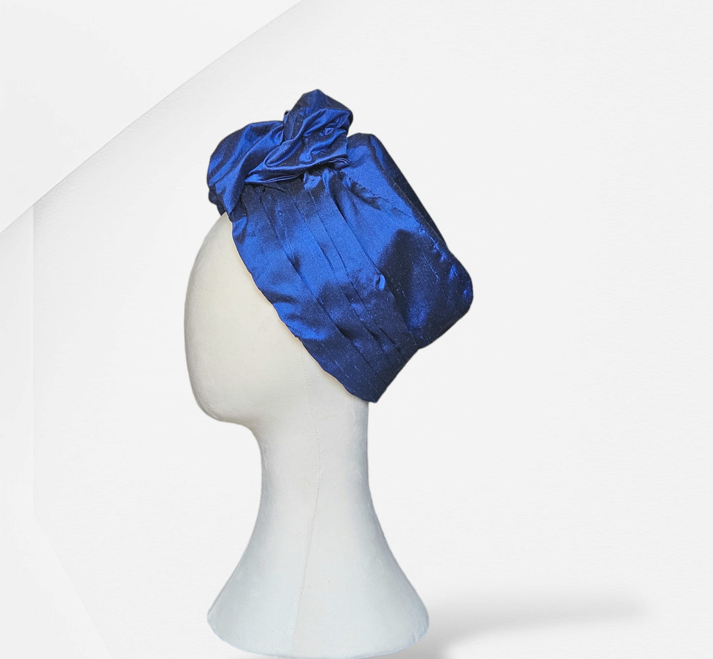 Royal Blue Layal Silk Turban Headwear