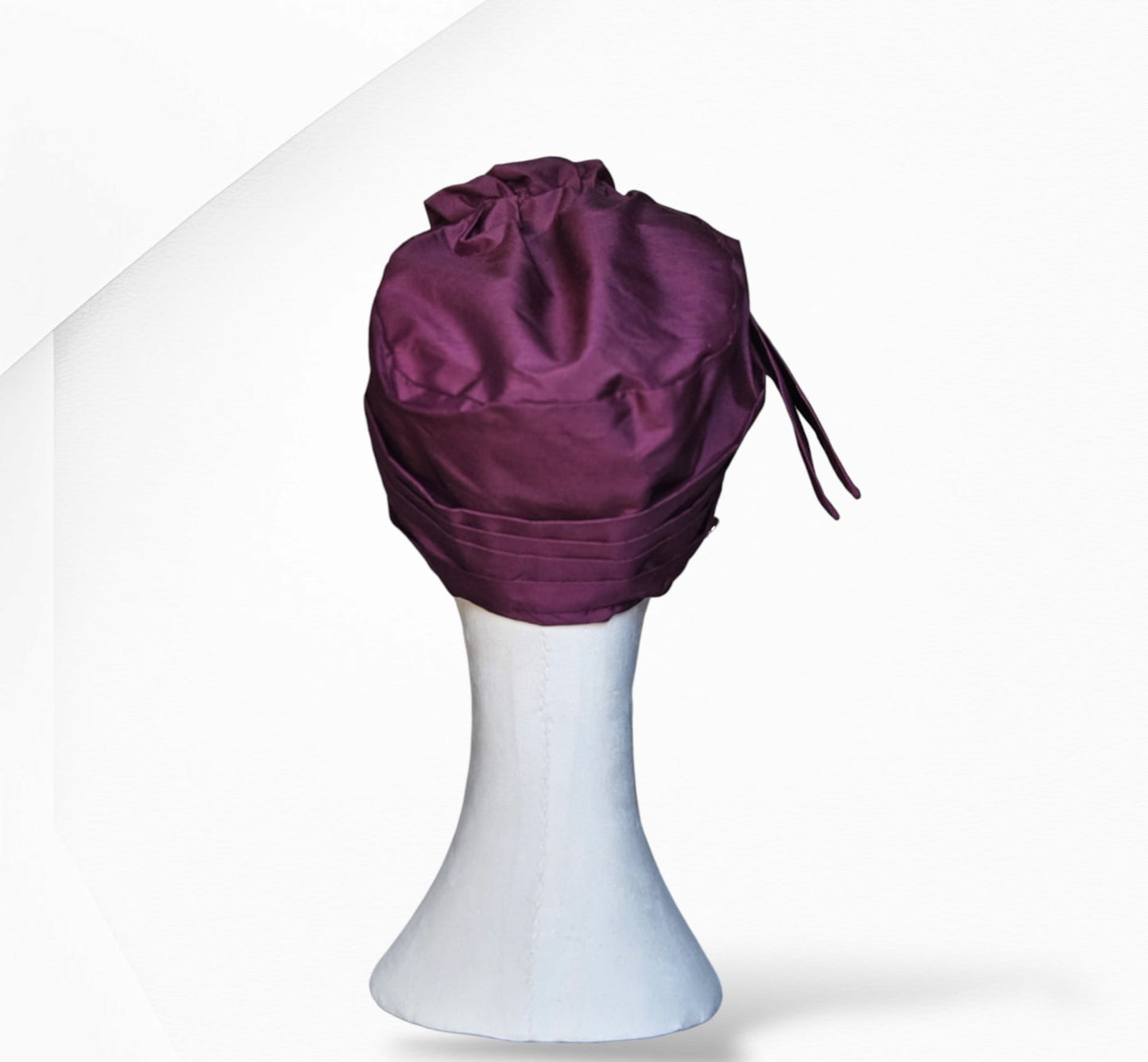 Purple Layal Silk Turban and Headwear