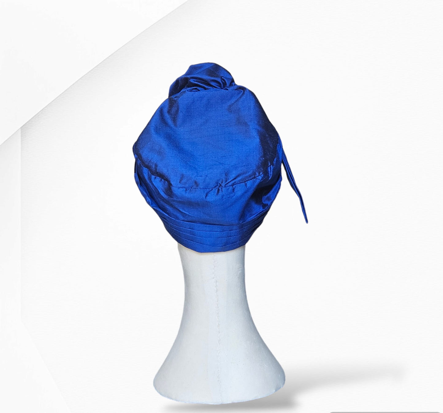 Royal Blue Layal Silk Turban Headwear