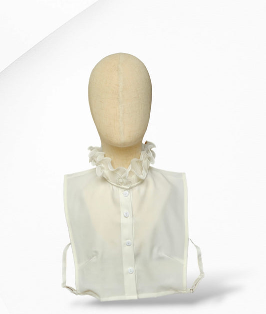 Cream Ruffle Neck Collar