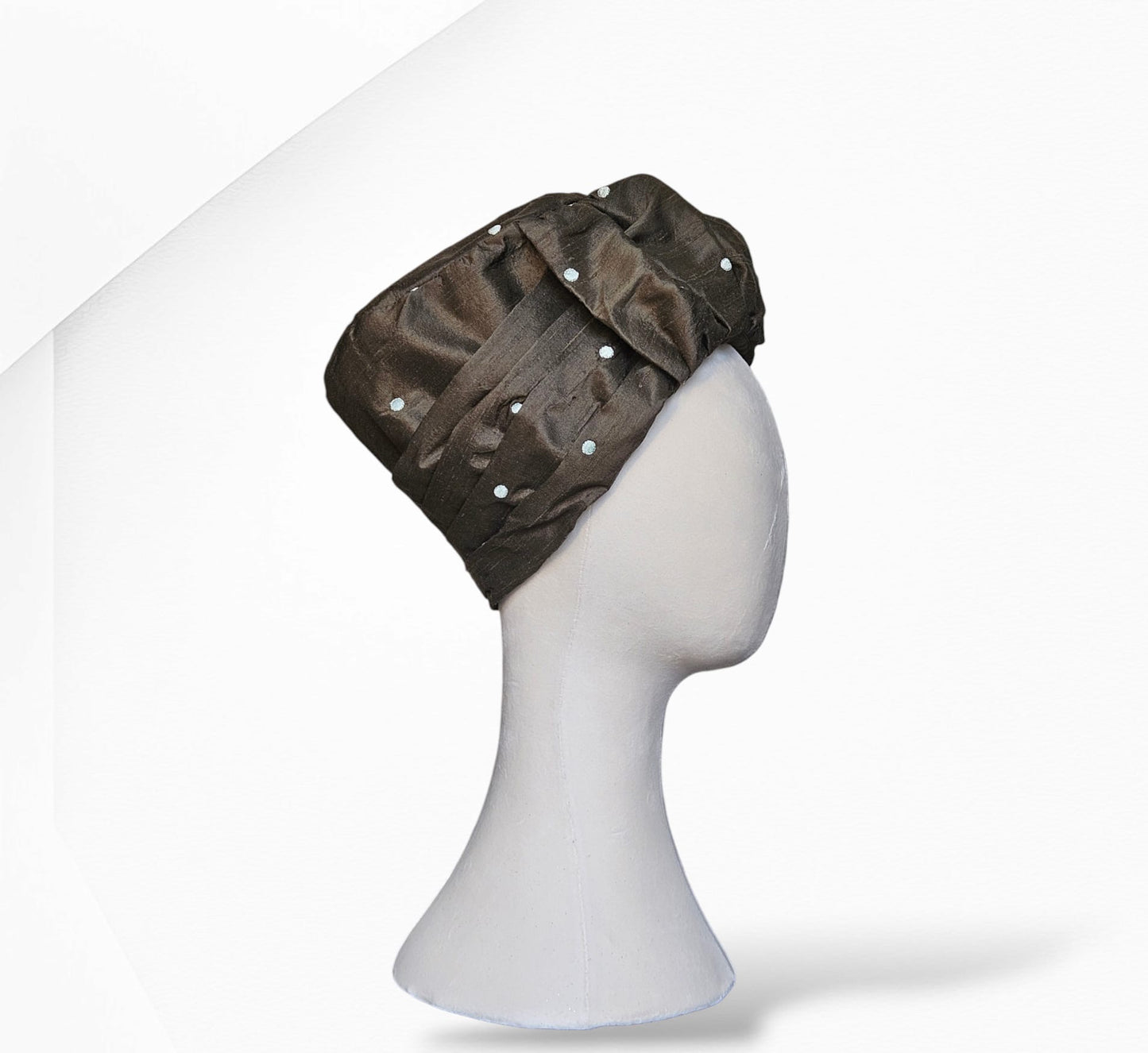Green Charlotte Silk Turban and Headwear