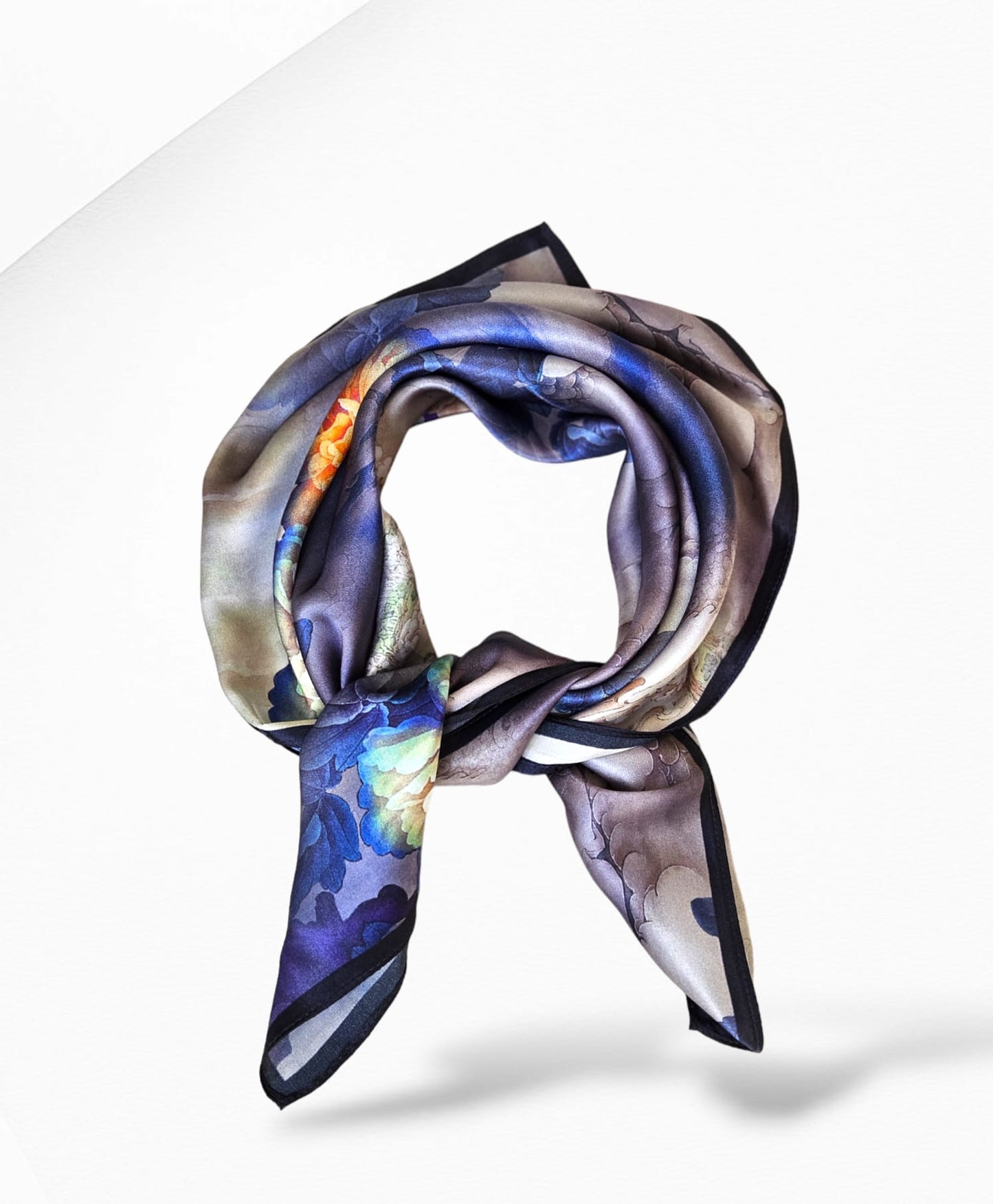 Purple Mix Silk Scarf