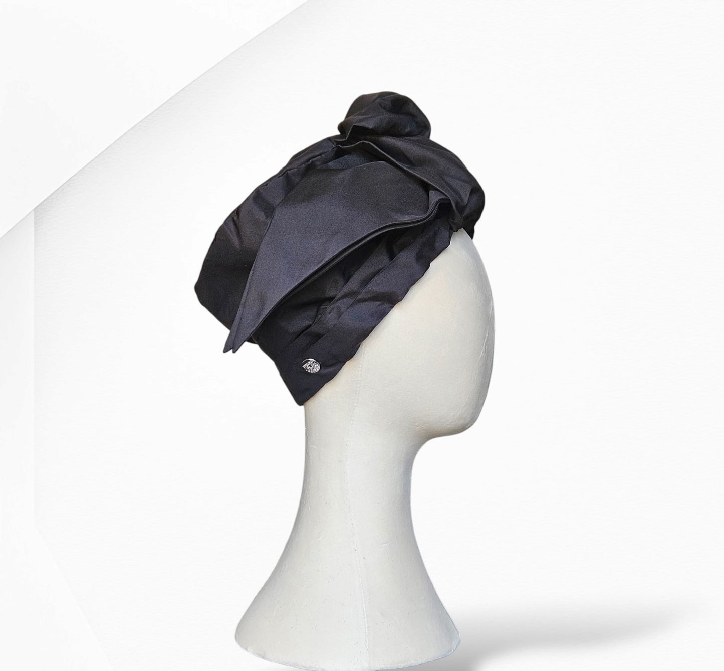 Black Silk Layal Turban Headwear