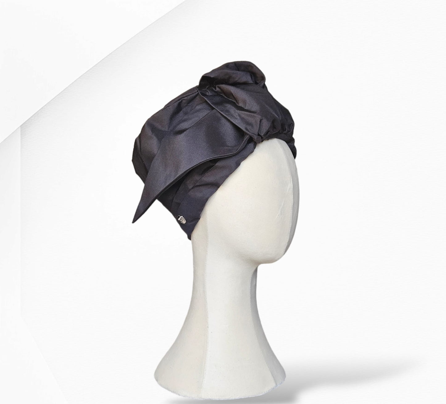 Black Silk Layal Turban Headwear