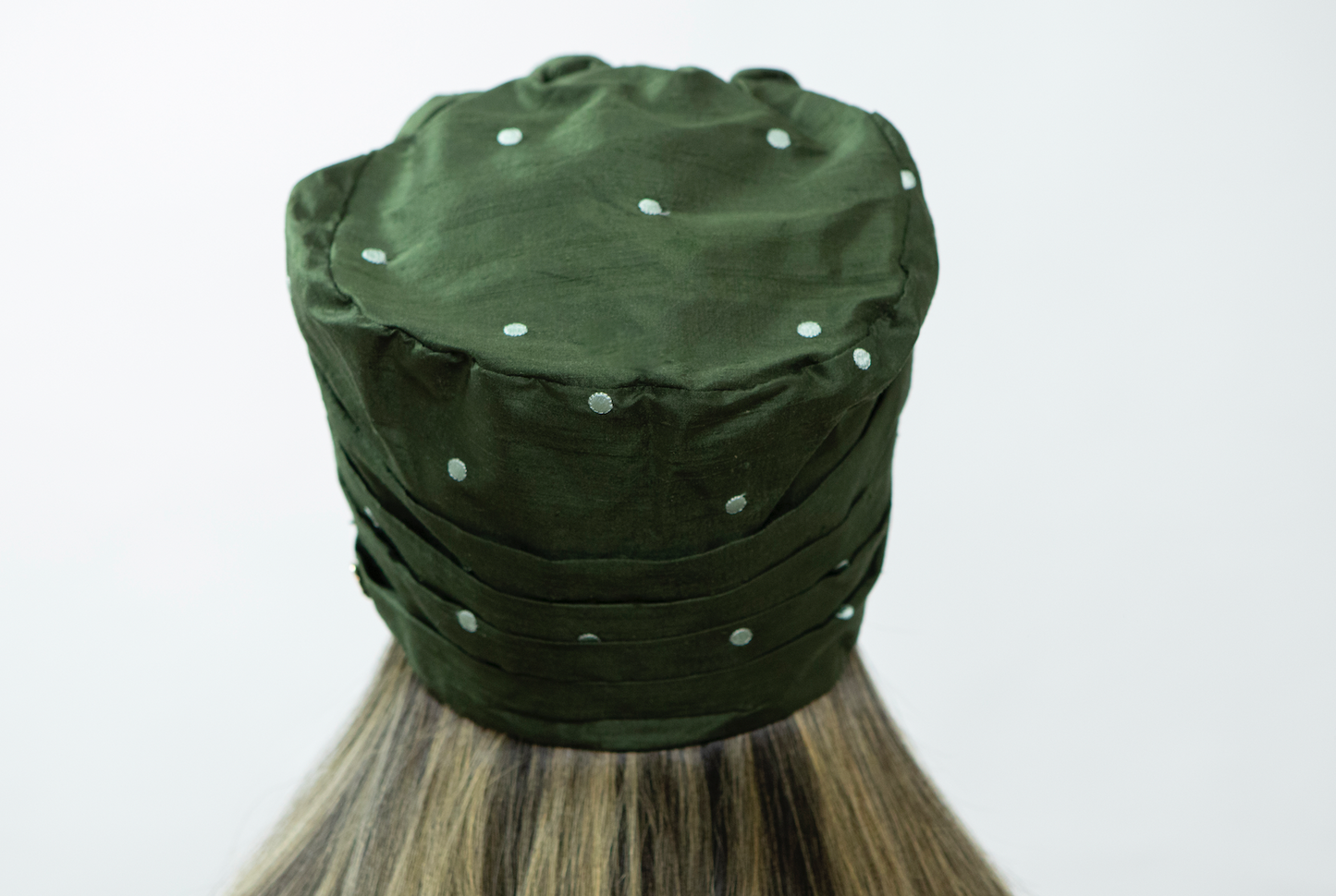 Green Charlotte Silk Turban and Headwear