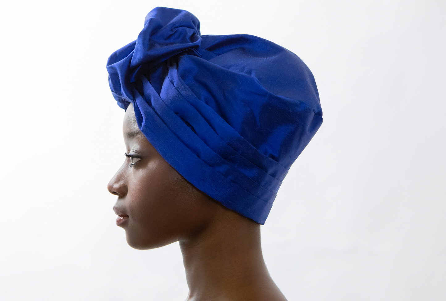 Royal Blue Layal Silk Turban Headwear