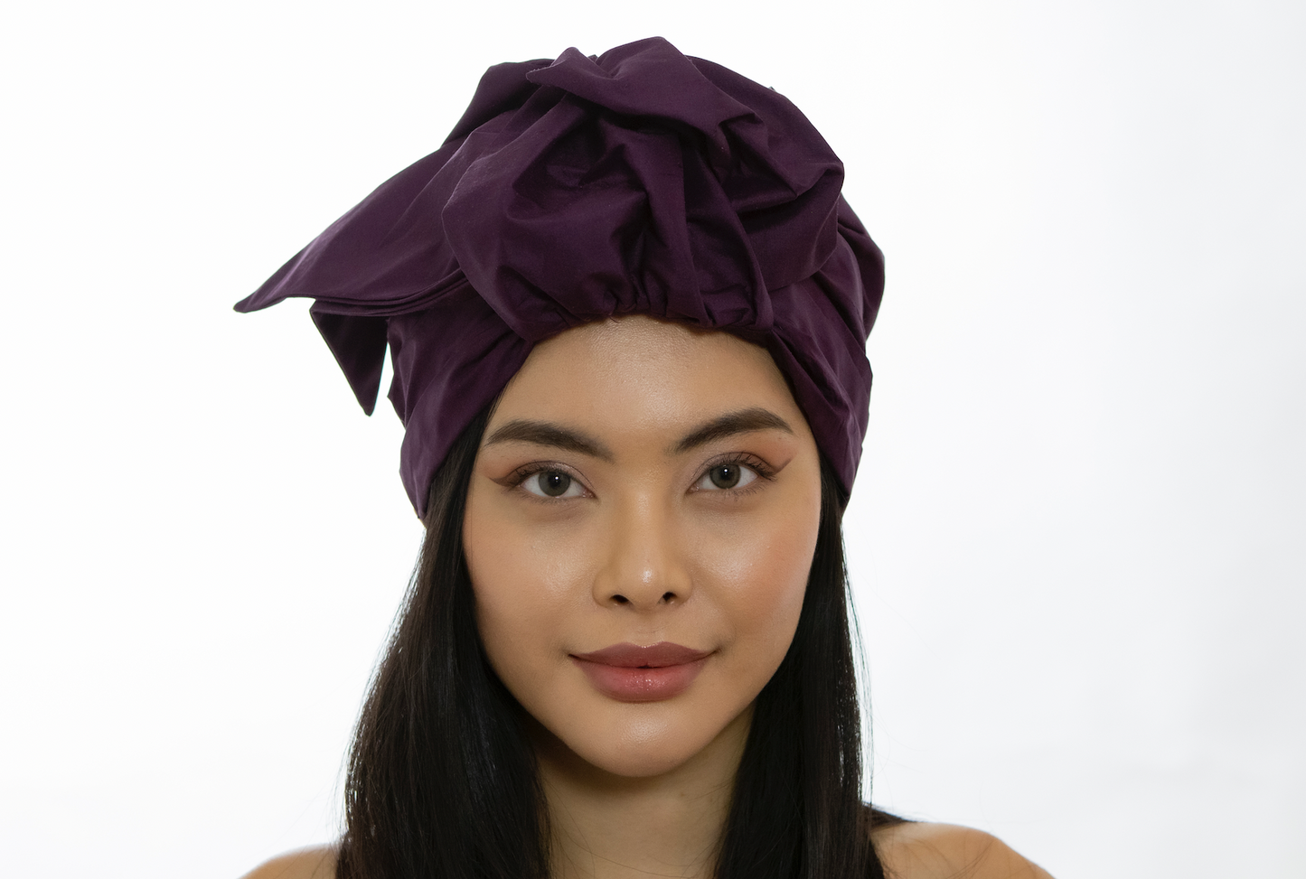 Purple Layal Silk Turban and Headwear