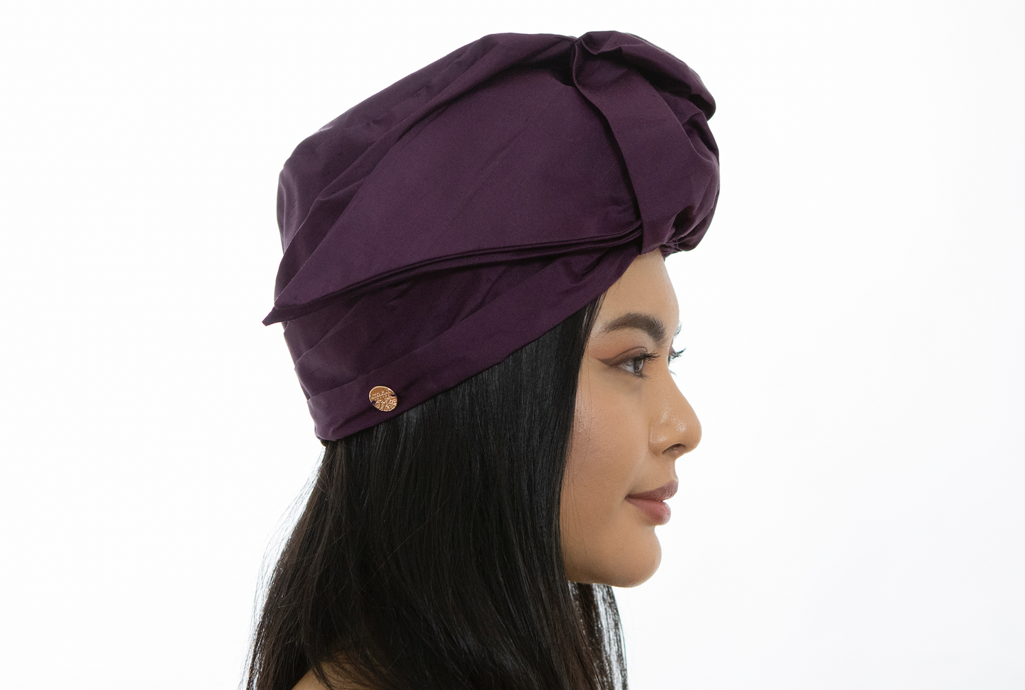 Purple Layal Silk Turban and Headwear